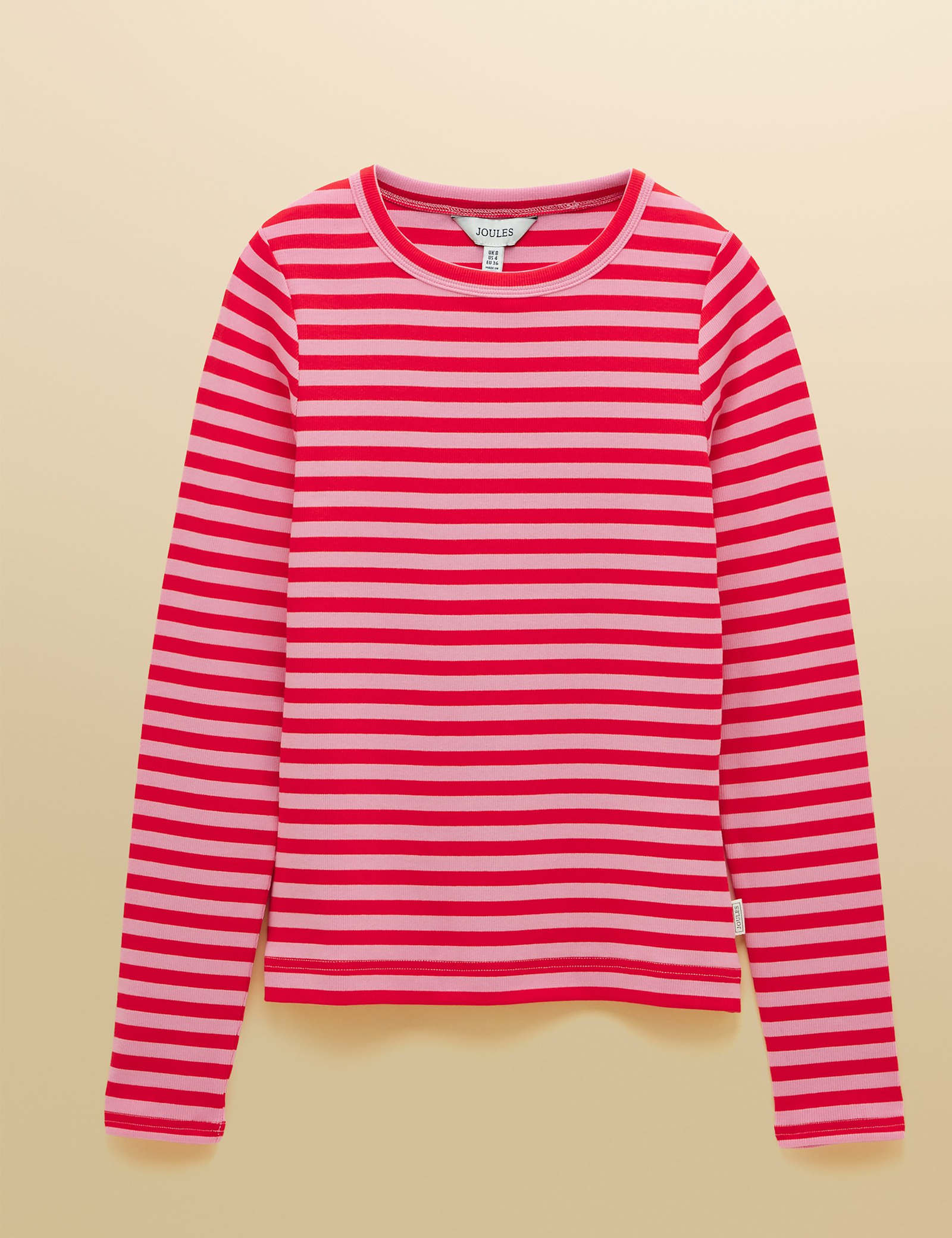 Cotton Rich Striped Ribbed Top - image 1