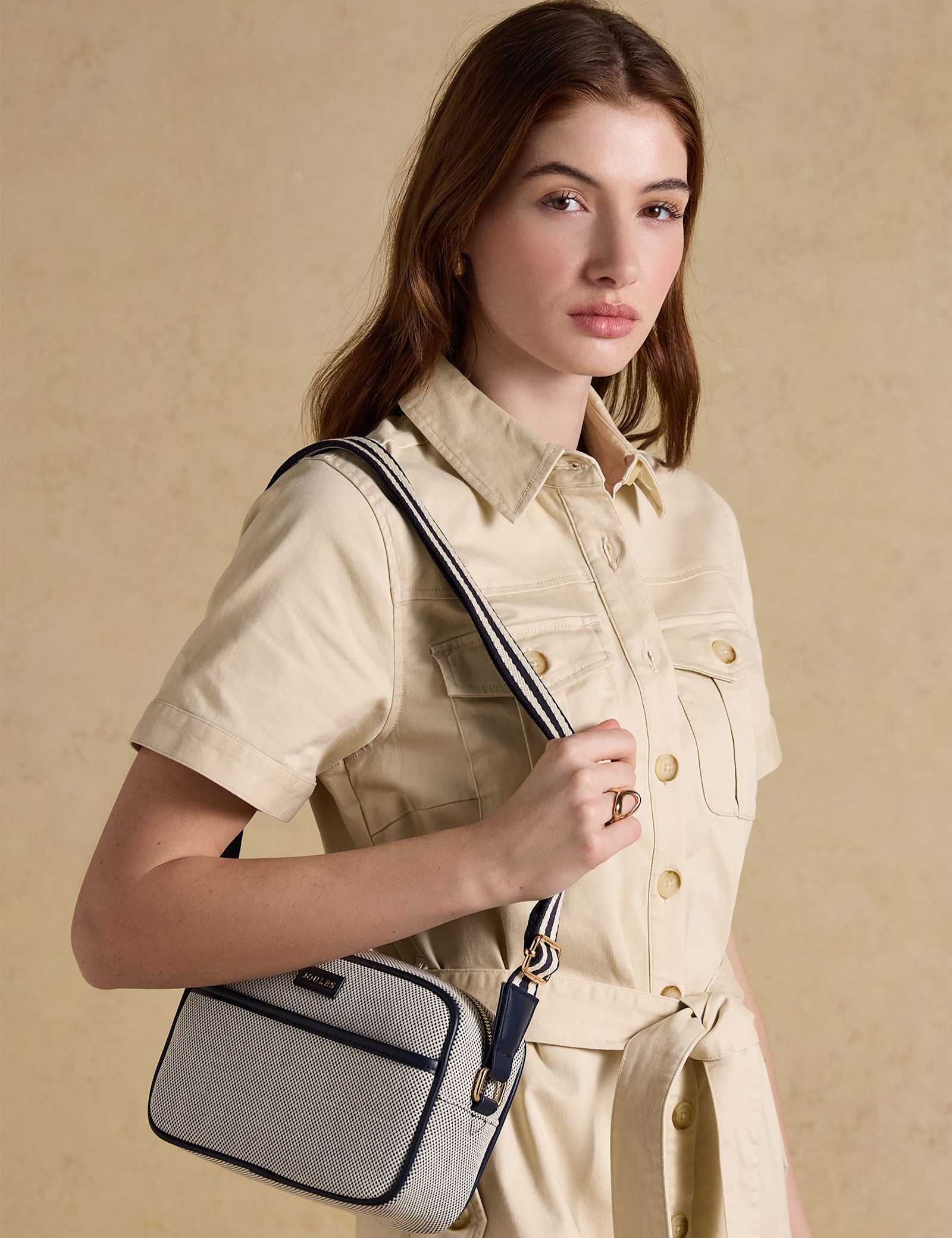 Canvas Webbing Strap Cross Body Bag - image 5