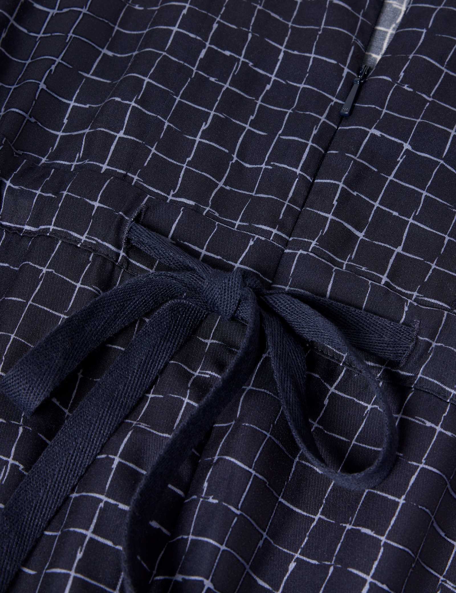 Pure Lyocell Checked Sleeveless Jumpsuit - image 3