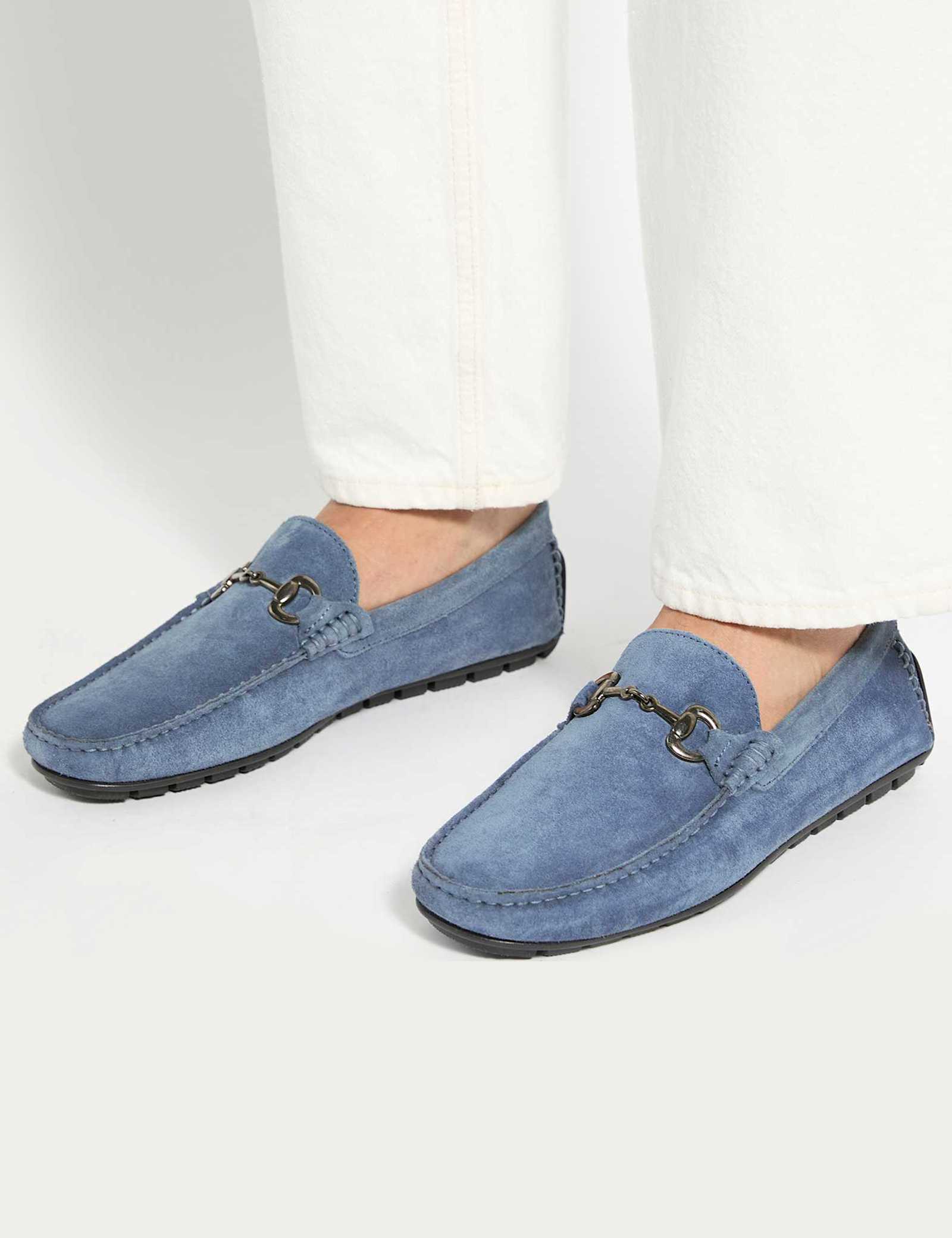 Wide Fit Suede Slip On Loafers - image 1
