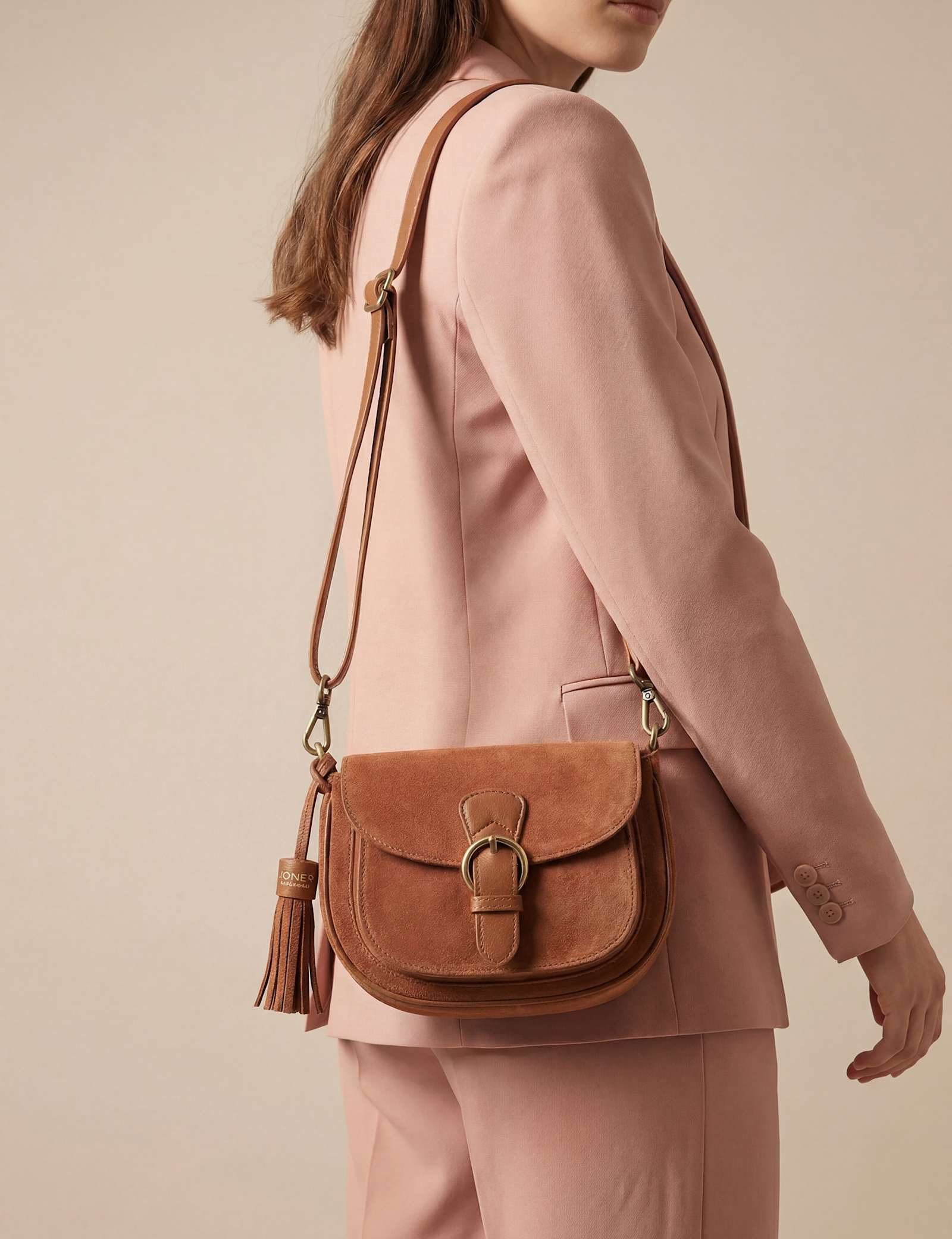 Suede Cross Body Bag - image 1