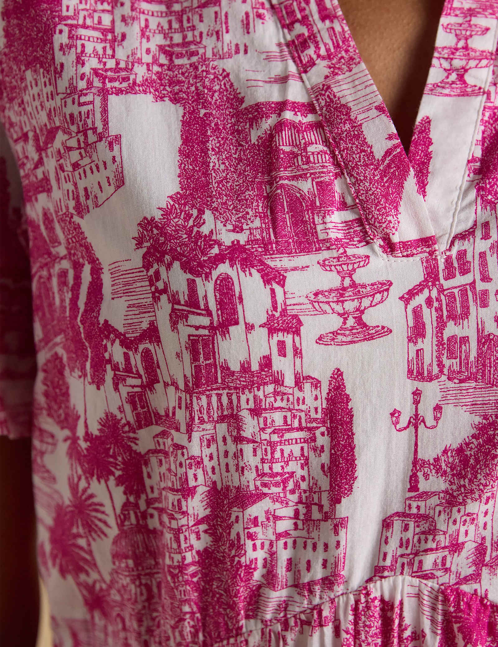 Pure Cotton Printed Midi Tiered Dress - image 3