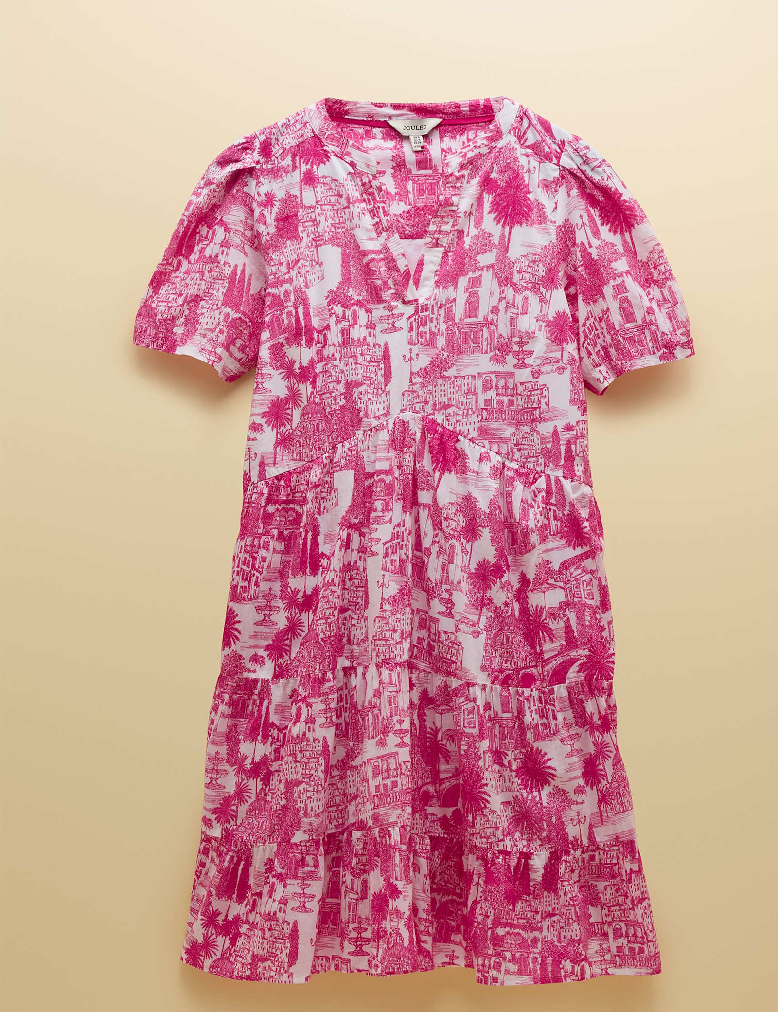 Pure Cotton Printed Midi Tiered Dress - image 1