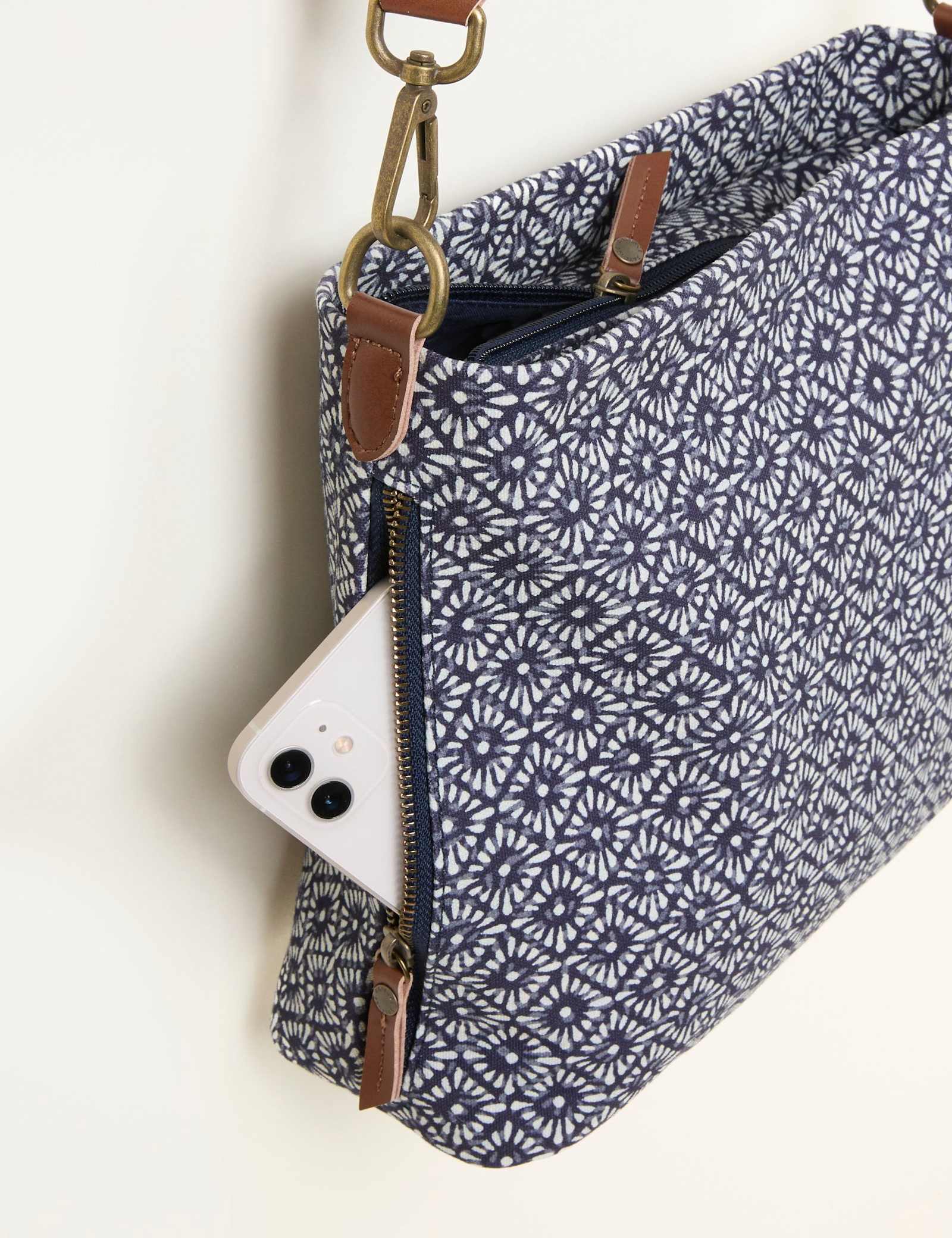 Pure Cotton Geometric Cross Body Bag - image 5