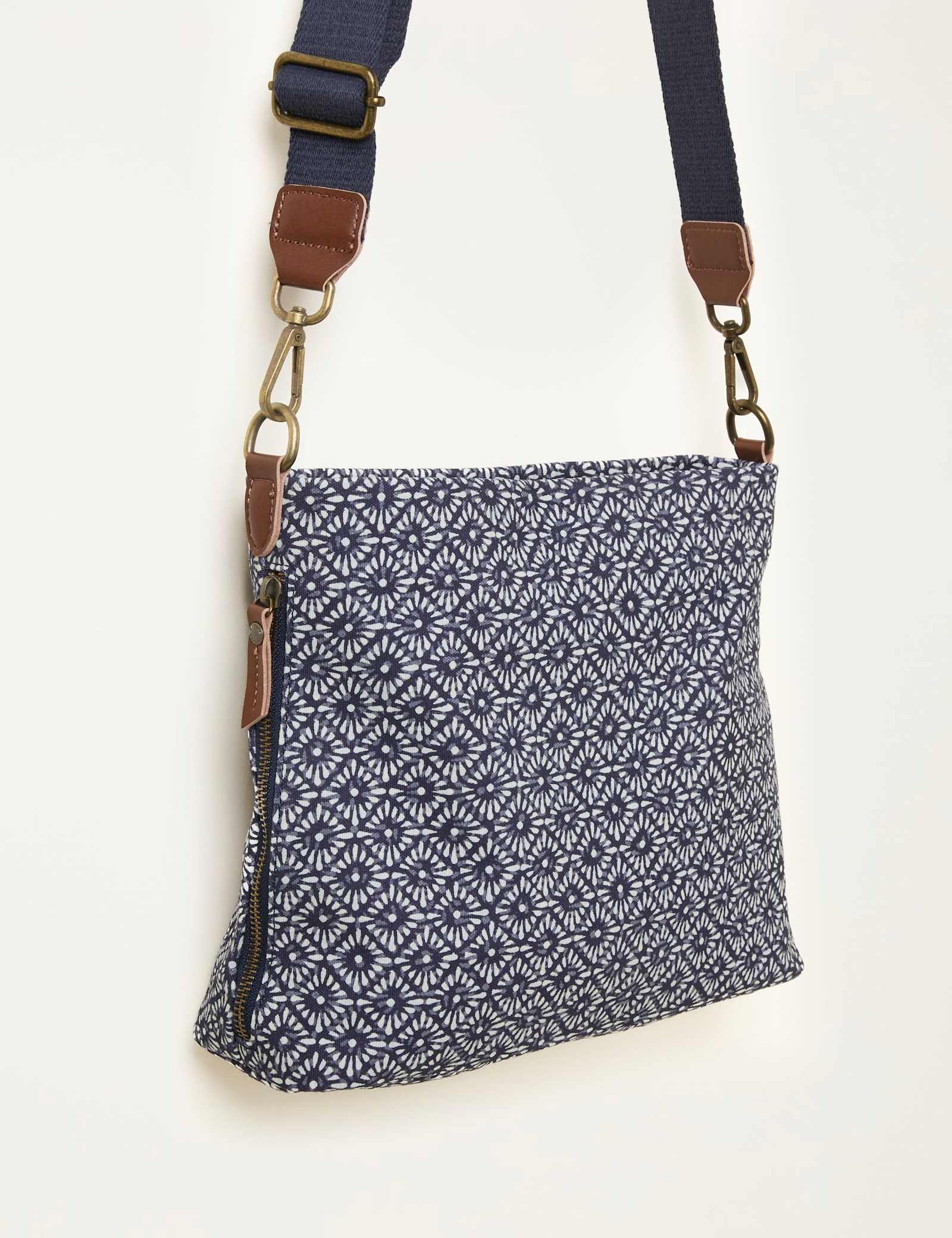 Pure Cotton Geometric Cross Body Bag - image 1