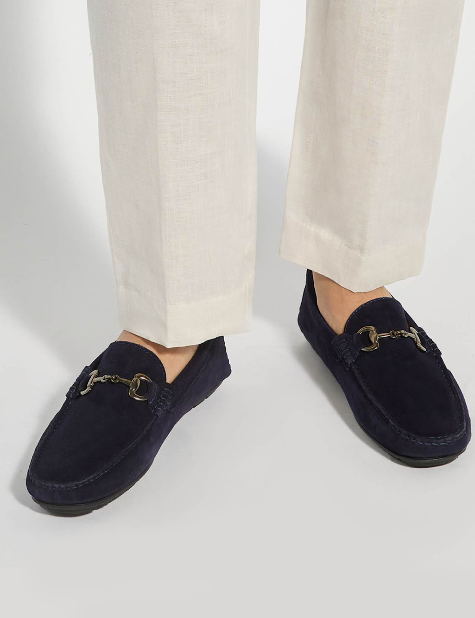 Wide Fit Leather Slip On Loafers - image 1