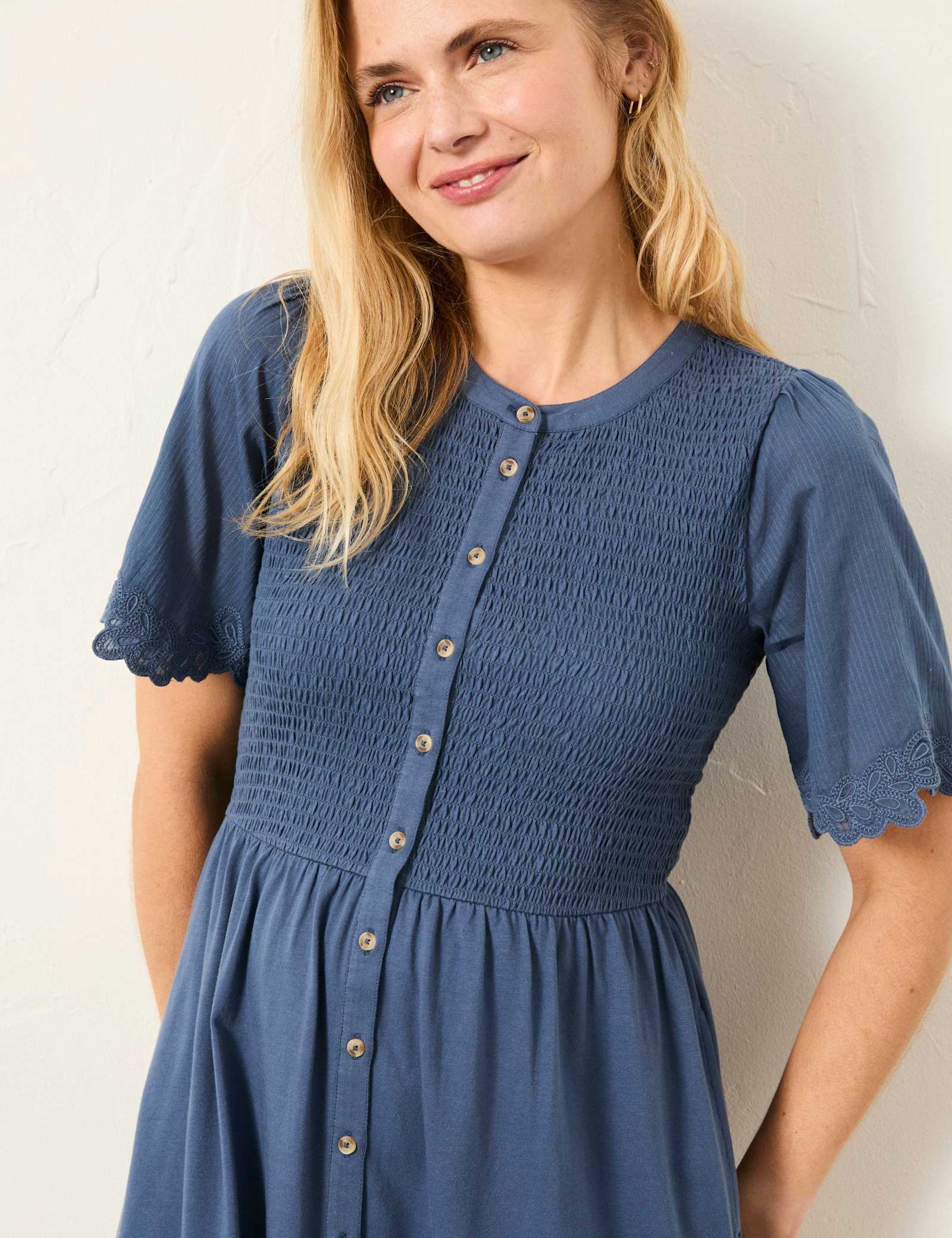 Cotton Rich Midi Waisted Dress - image 5
