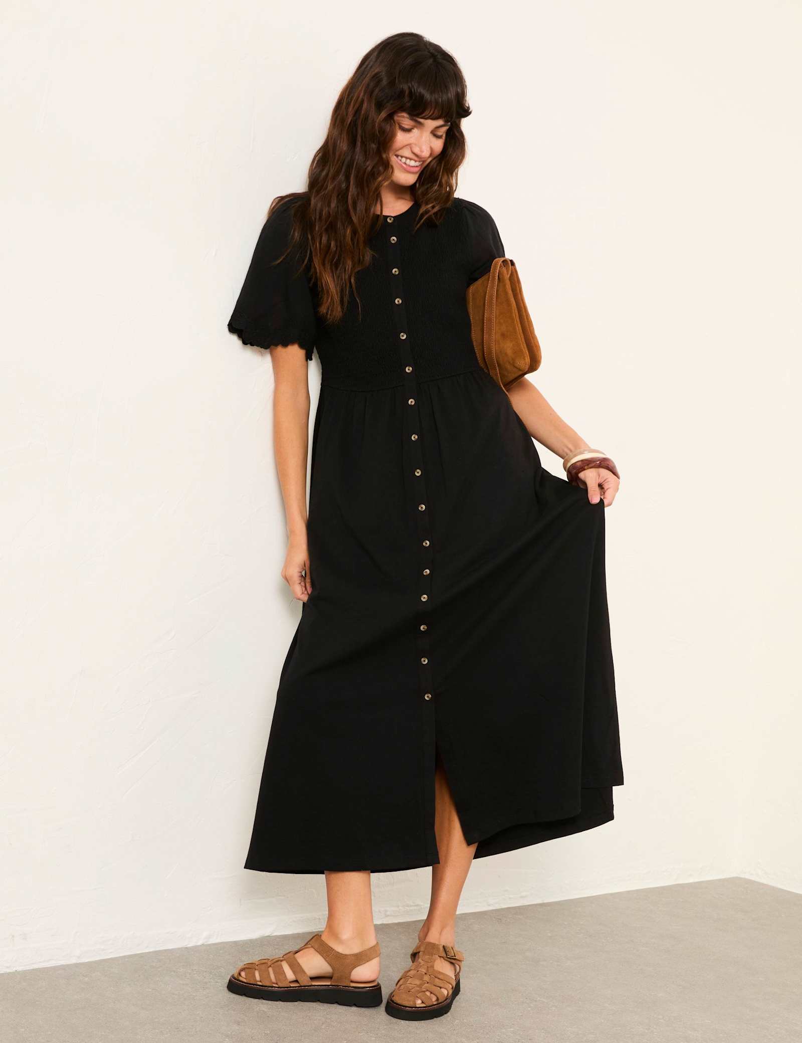 Cotton Rich Midi Waisted Dress - image 4