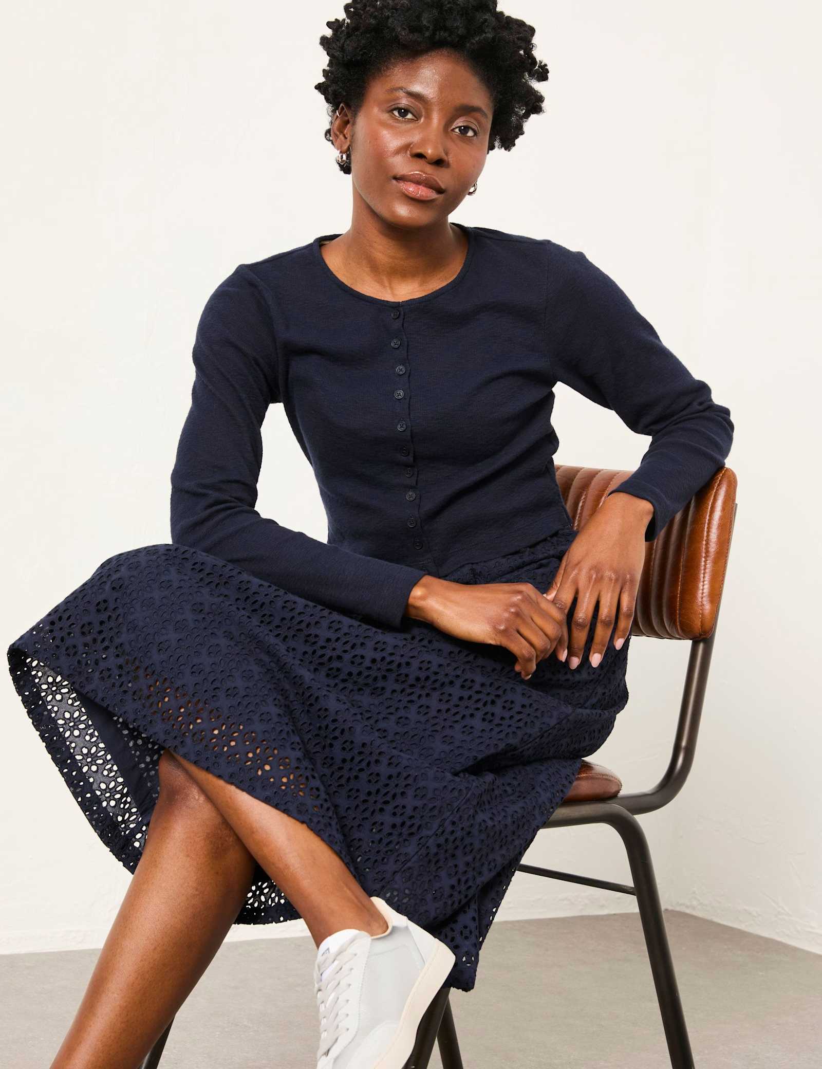 Cotton Rich Midi Jumper Dress - image 4