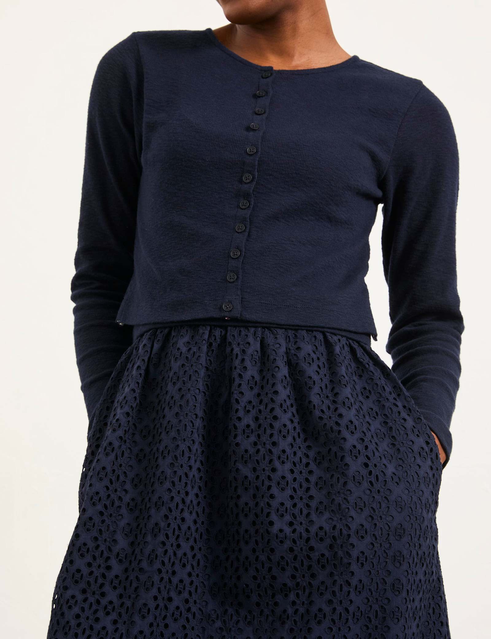 Cotton Rich Midi Jumper Dress - image 3