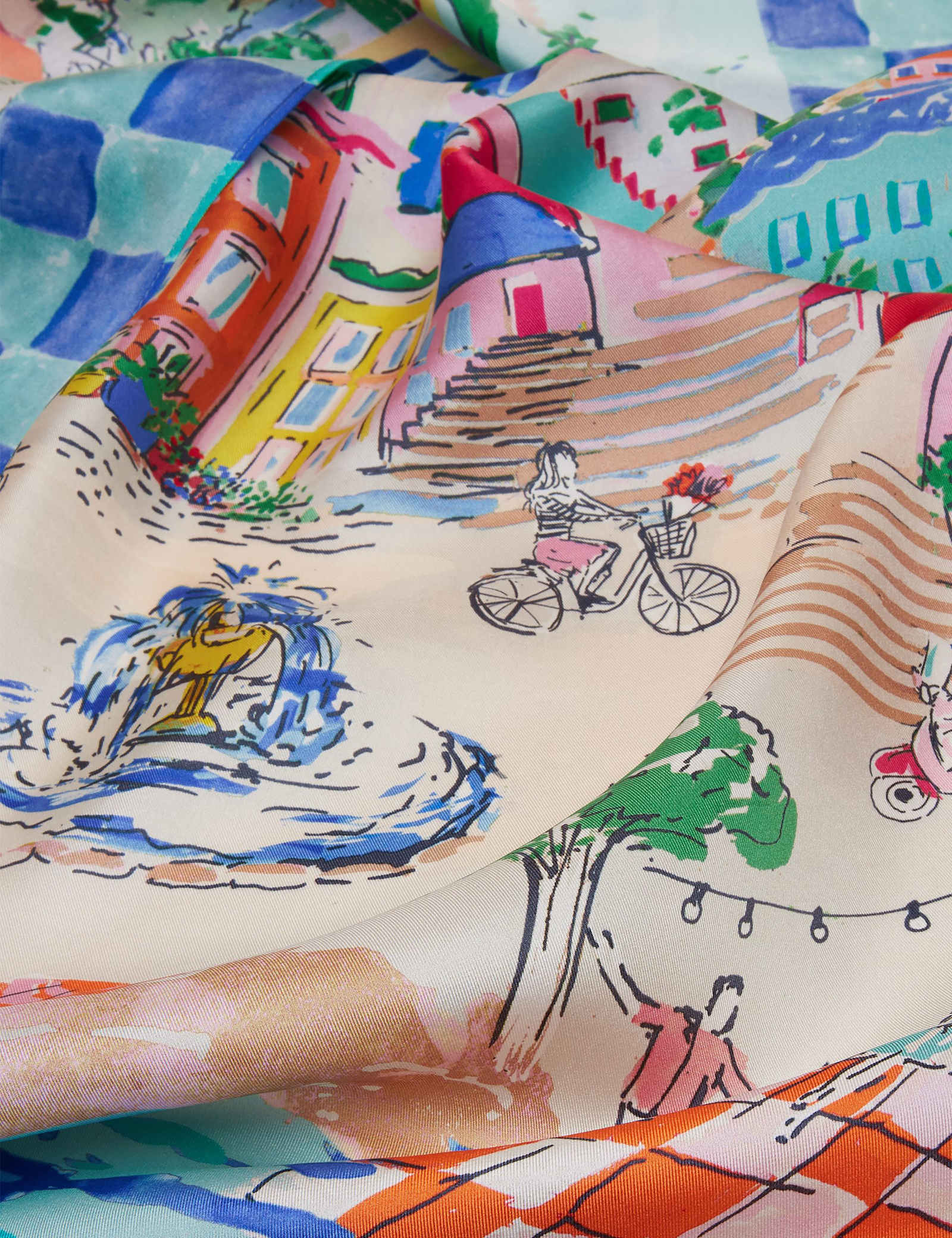 Pure Silk Amalfi Print Square Scarf - image 3