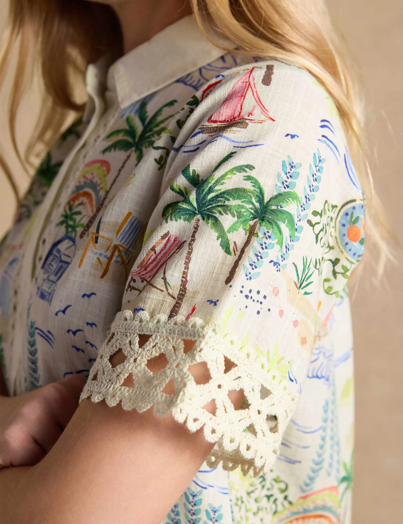 Pure Cotton Printed Collared Shirt - image 3