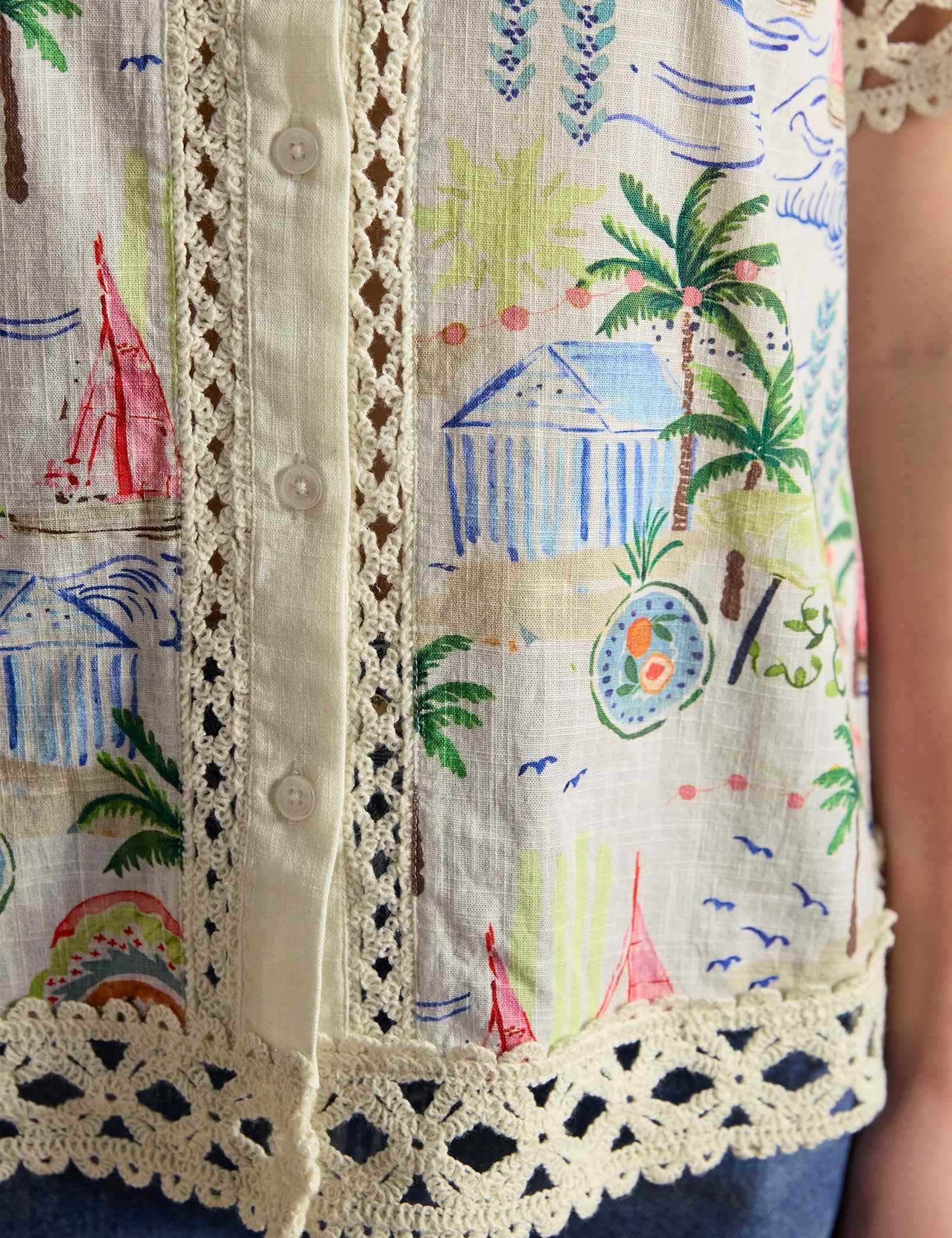 Pure Cotton Printed Collared Shirt - image 2