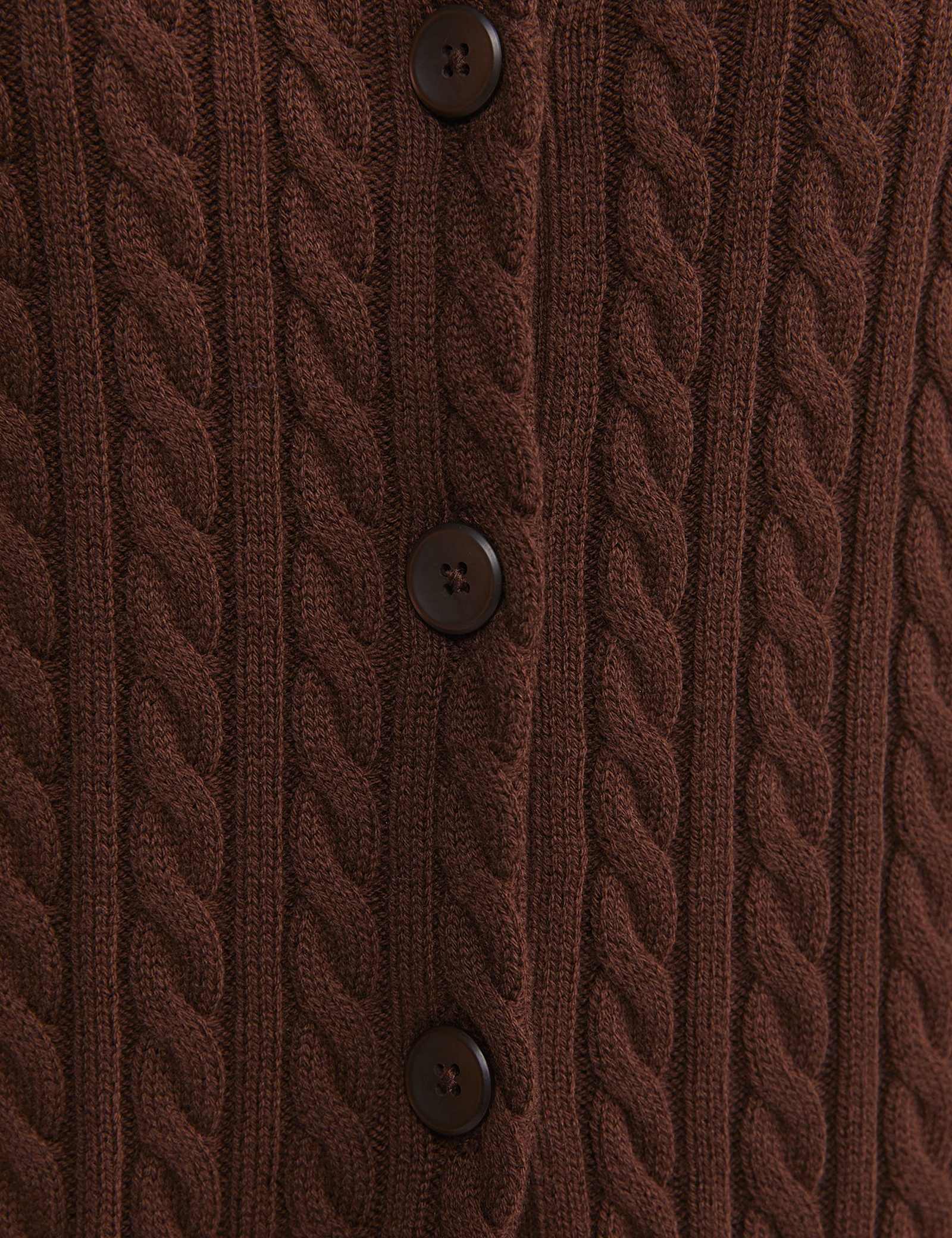 Merino Wool Blend Cable Knit Striped Cardigan - image 2