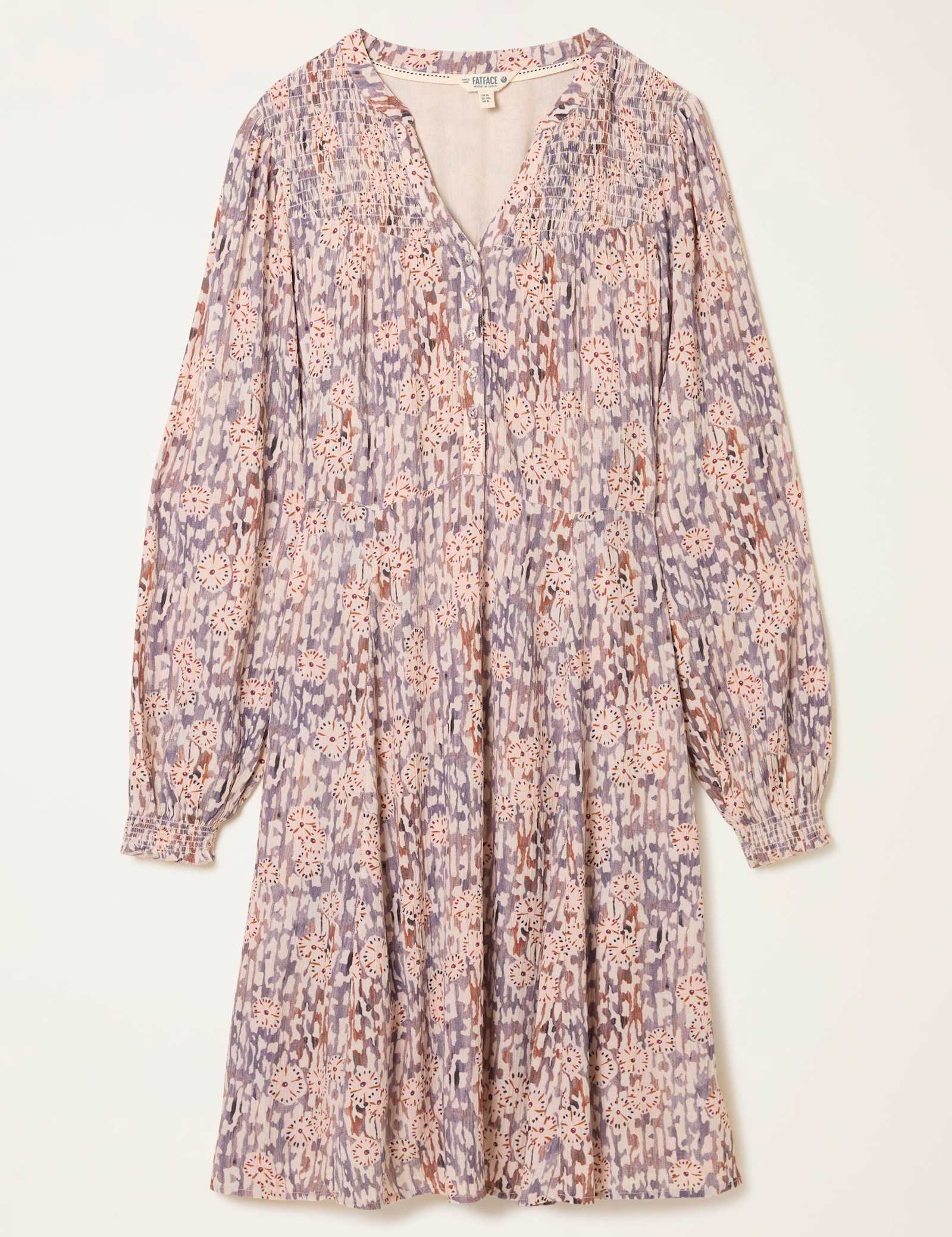 Floral V-Neck Mini Tea Dress - image 1