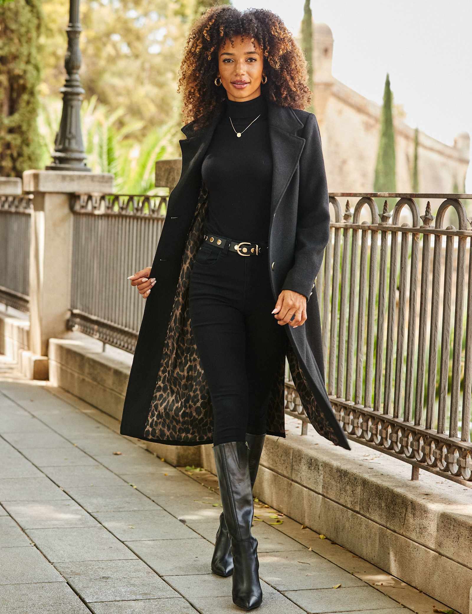 Wool Blend Tailored Coat - image 1