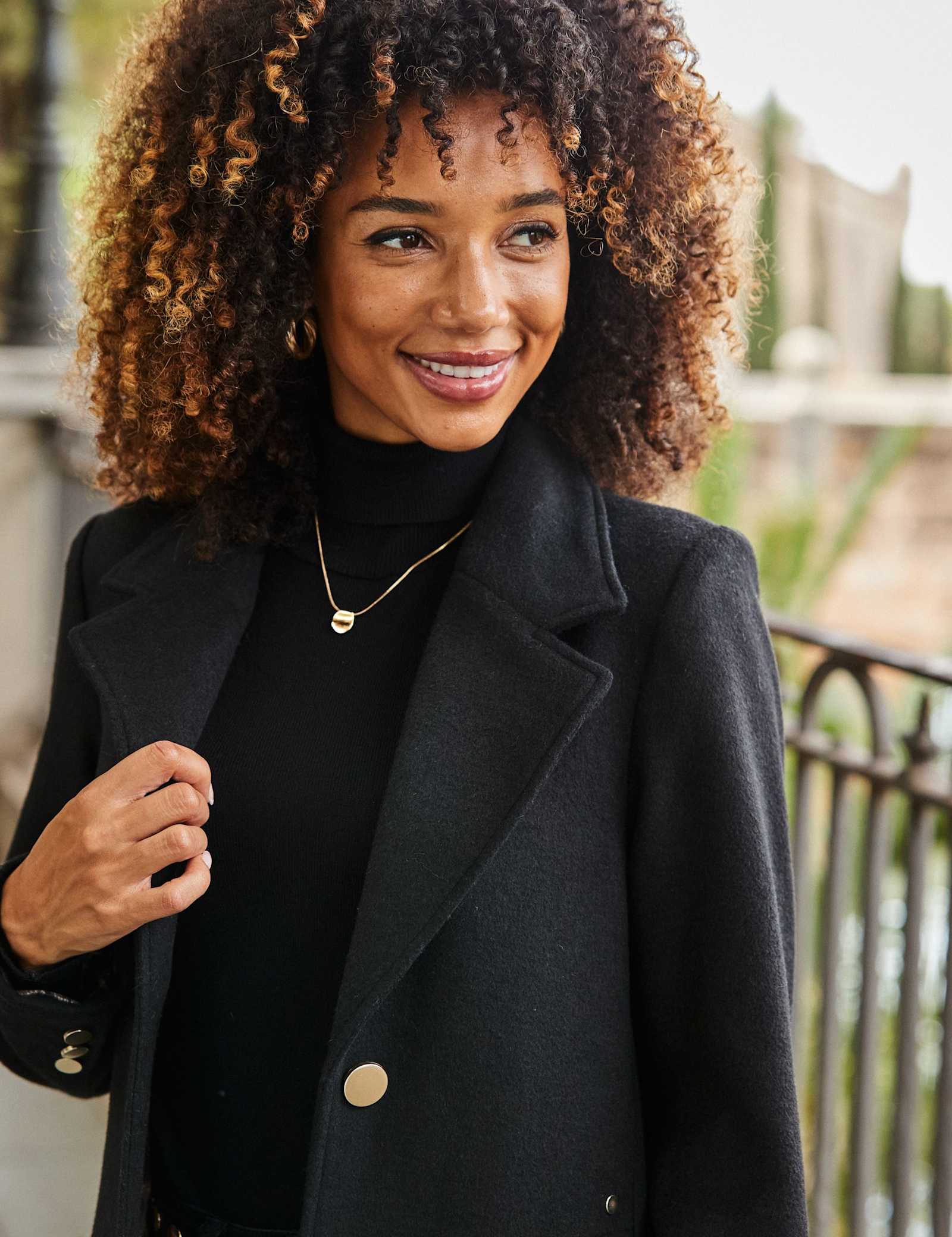 Wool Blend Tailored Coat - image 5