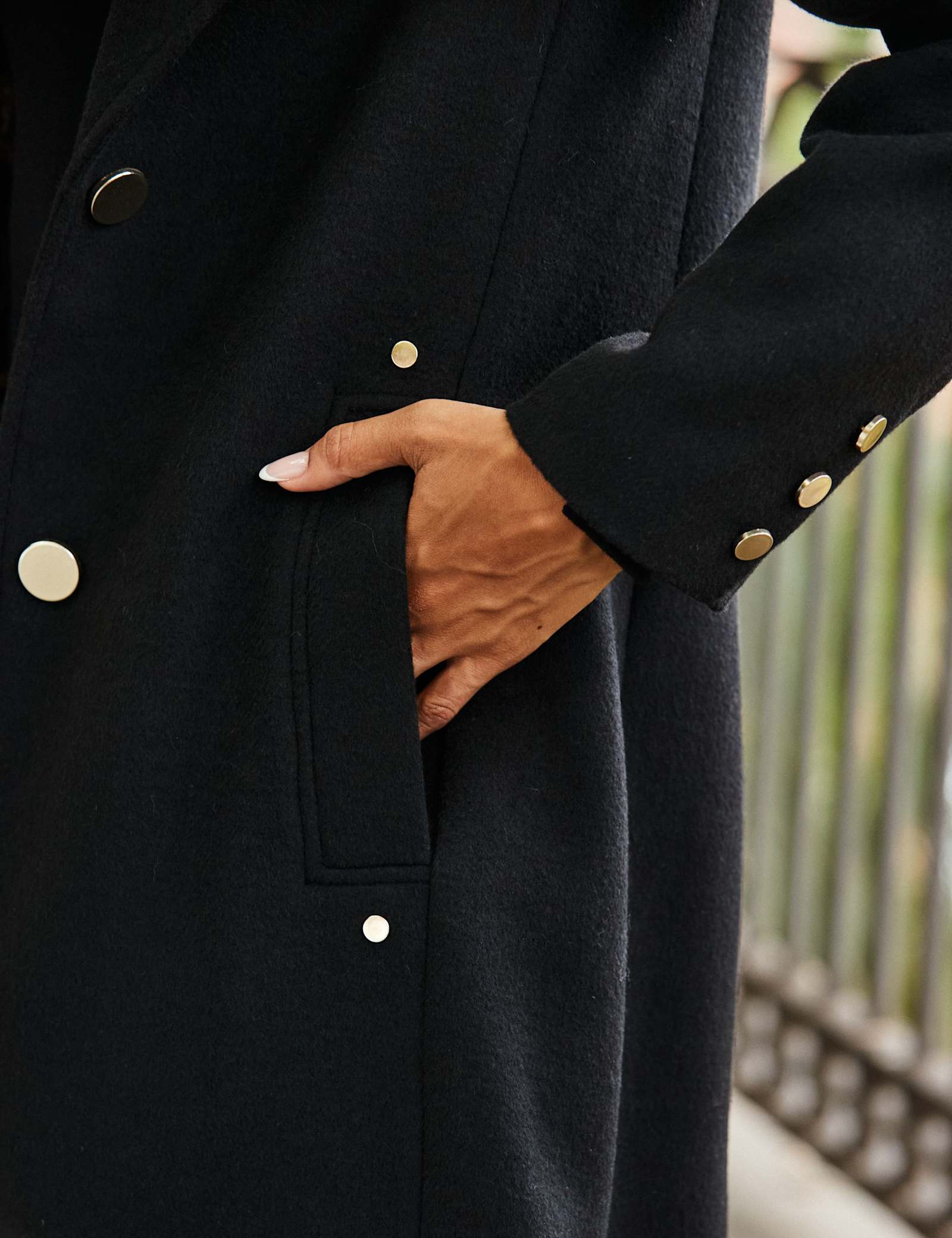 Wool Blend Tailored Coat - image 2