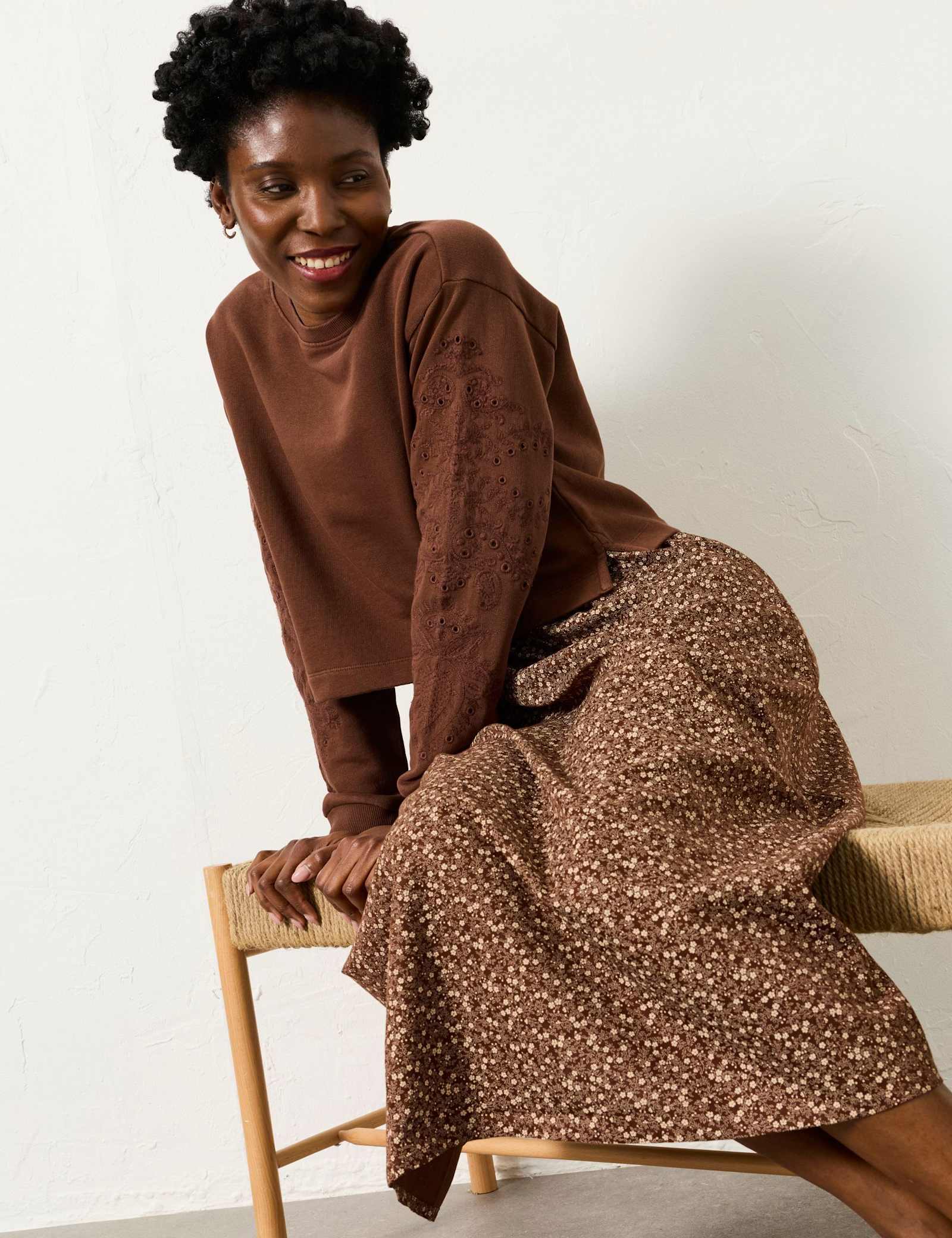 Embroidered Ditsy Floral 2 in 1 Midi Dress - image 3