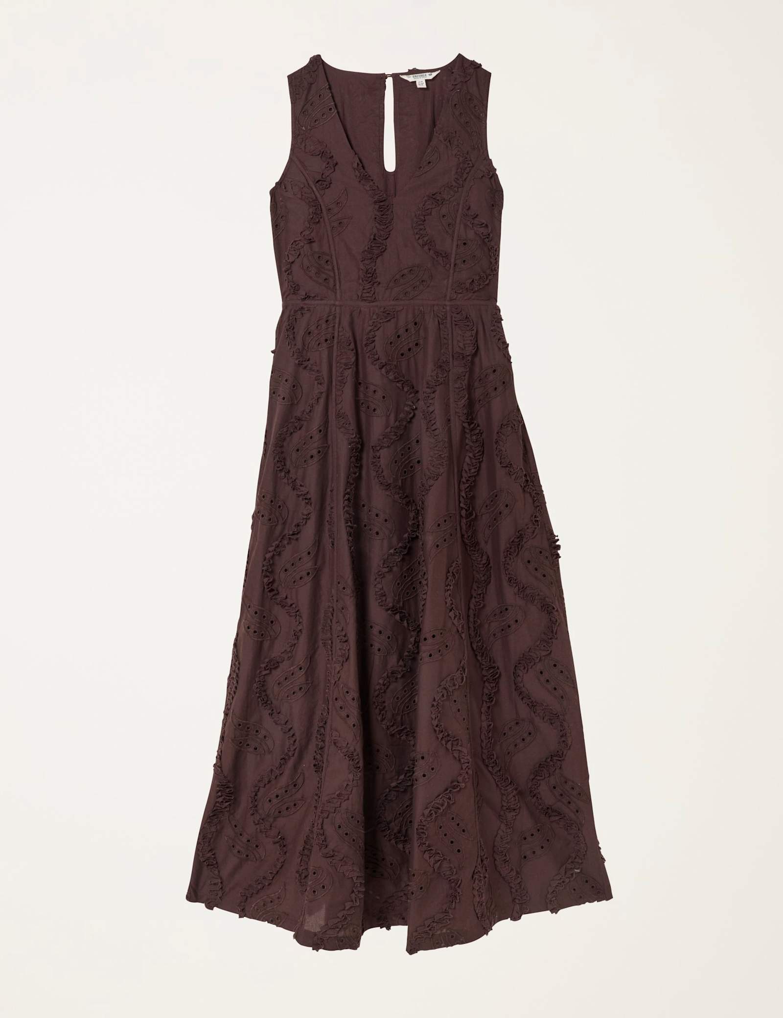 Pure Cotton Embroidered Maxi Skater Dress - image 1