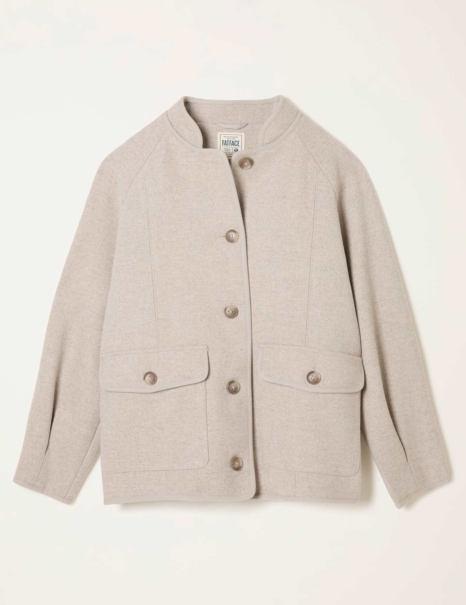 Wool Blend Collared Utility Jacket - image 1