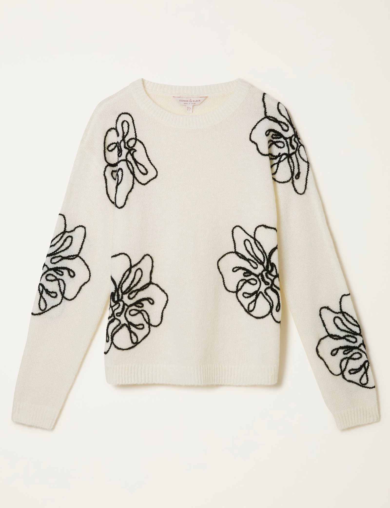Embroidered Floral Jumper with Alpaca - image 1