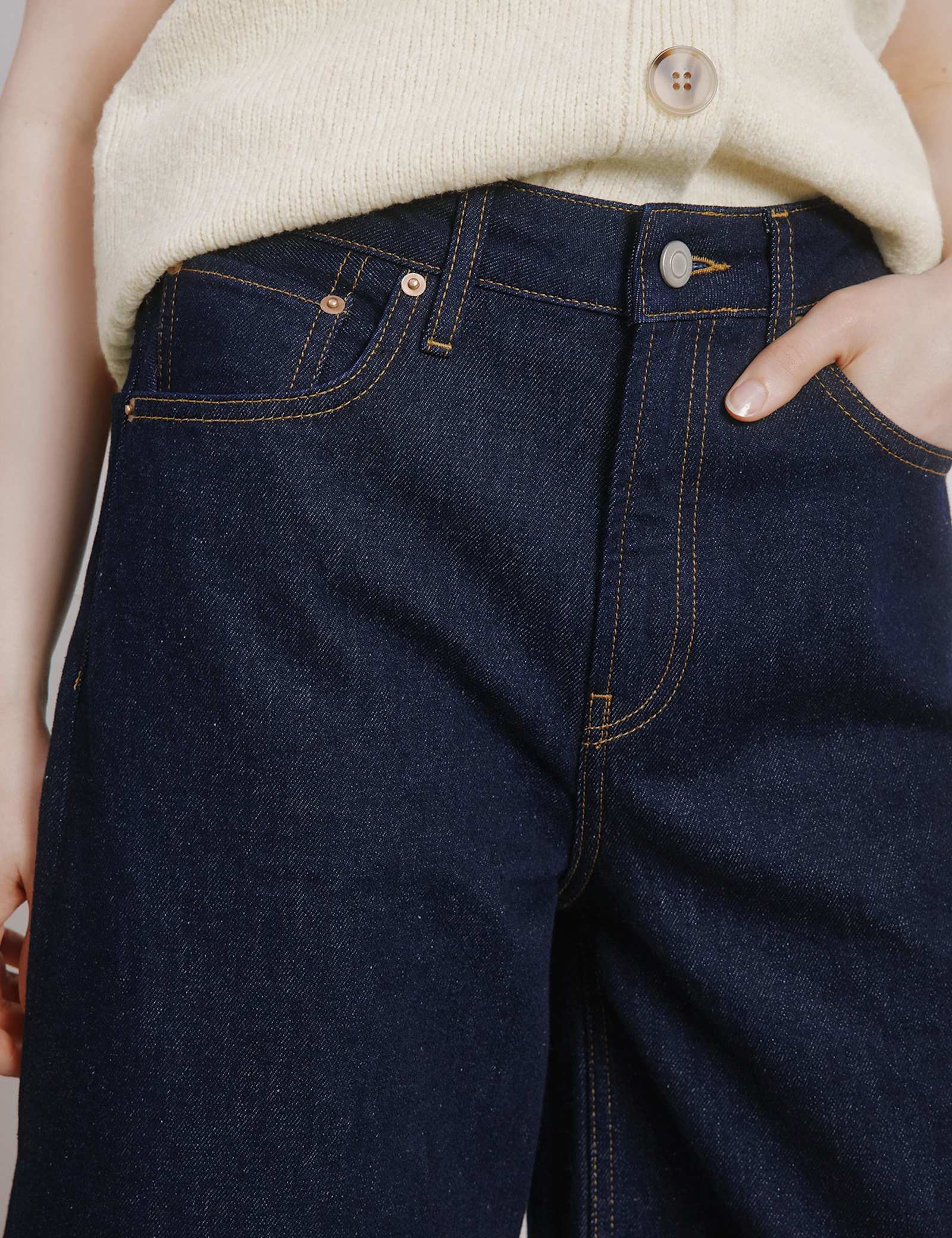 Denim Straight Leg Culottes - image 3