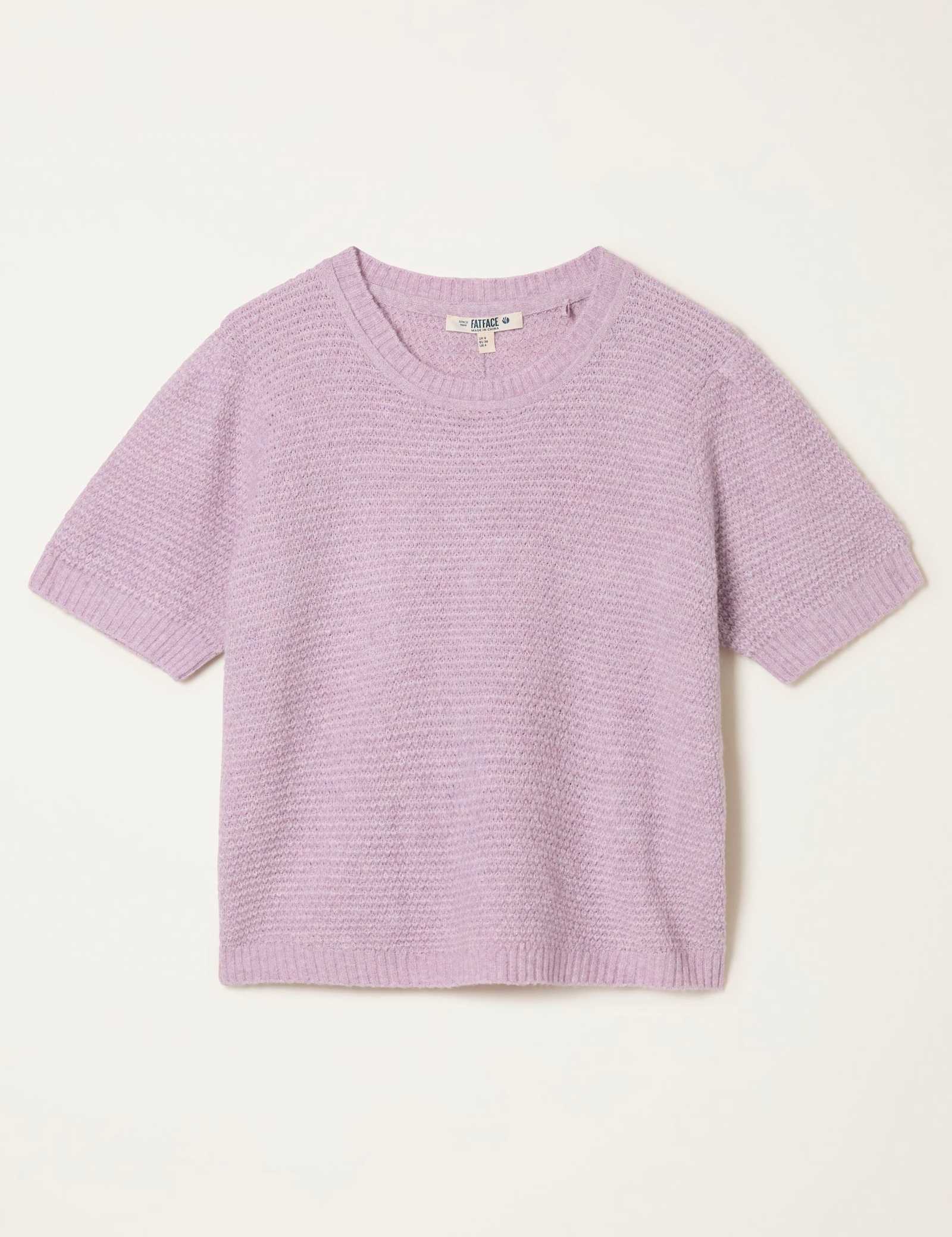 Textured Crew Neck Knitted Top - image 1
