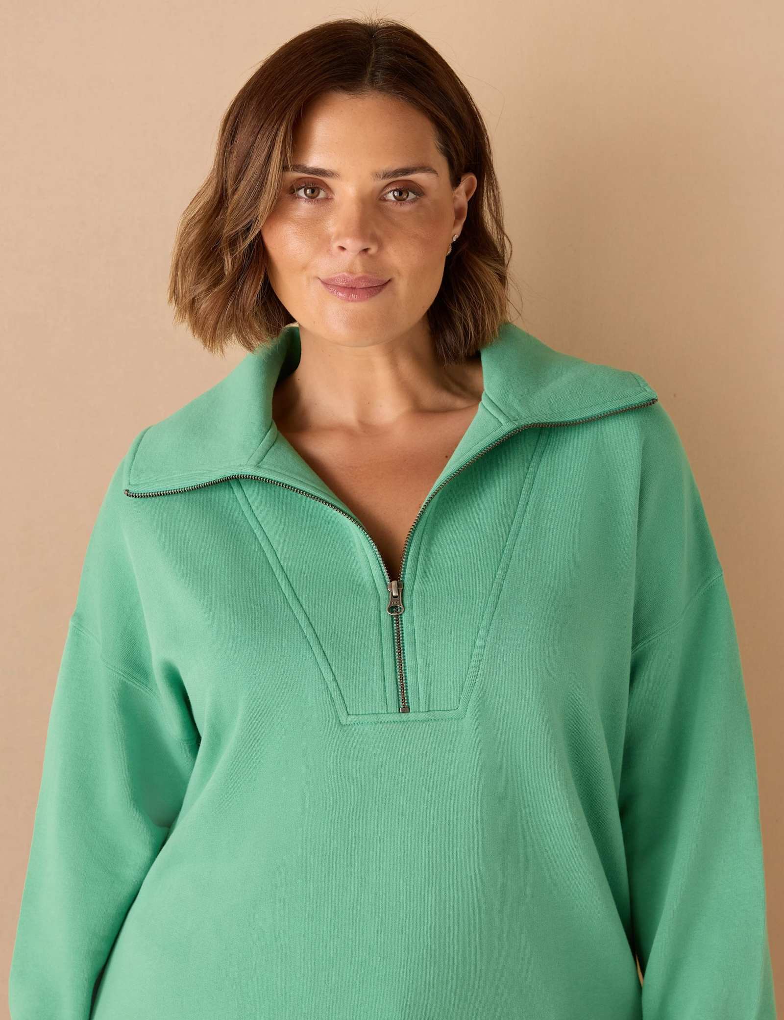Pure Cotton Half Zip Sweatshirt - image 2