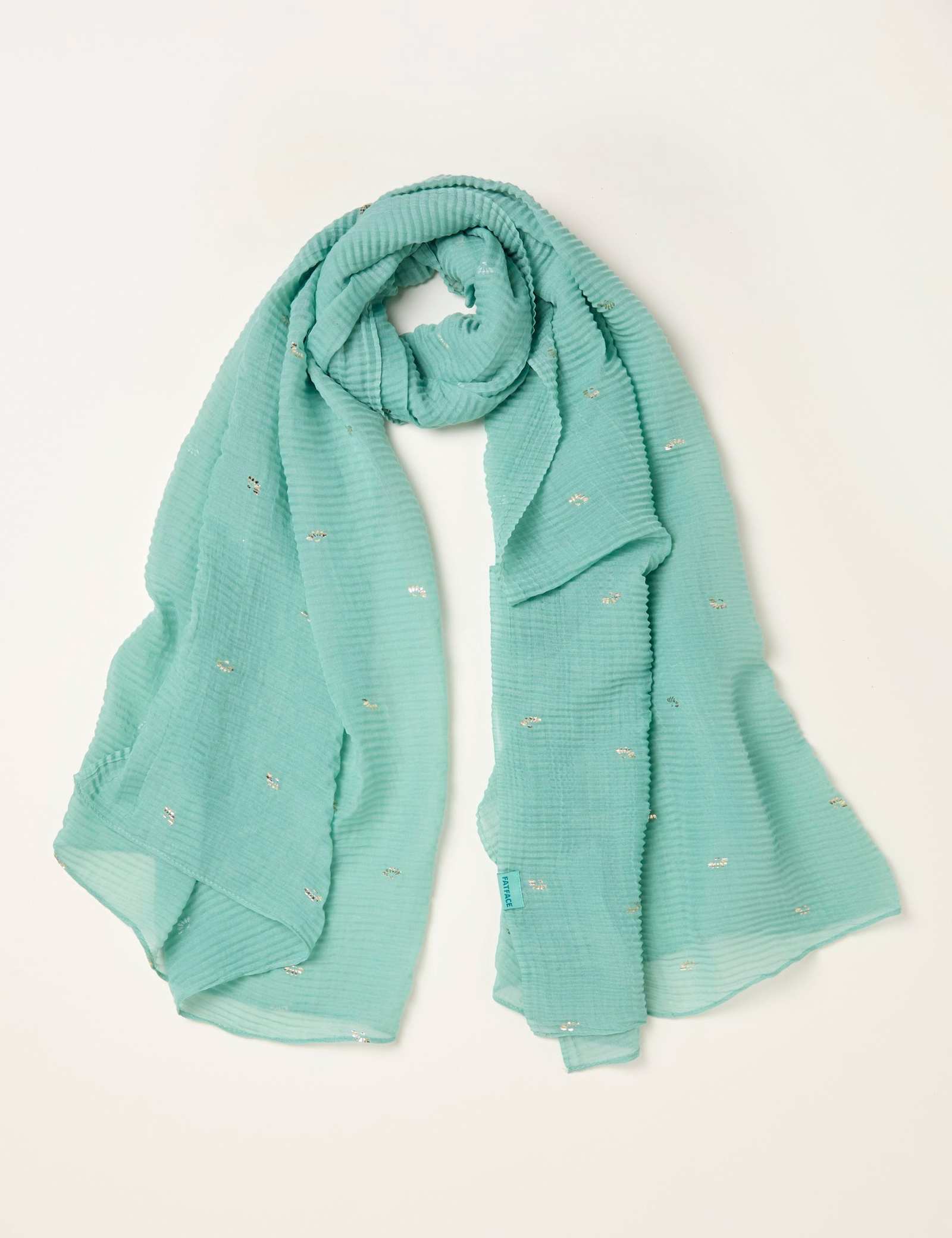 Printed Foil Pleated Scarf - image 2