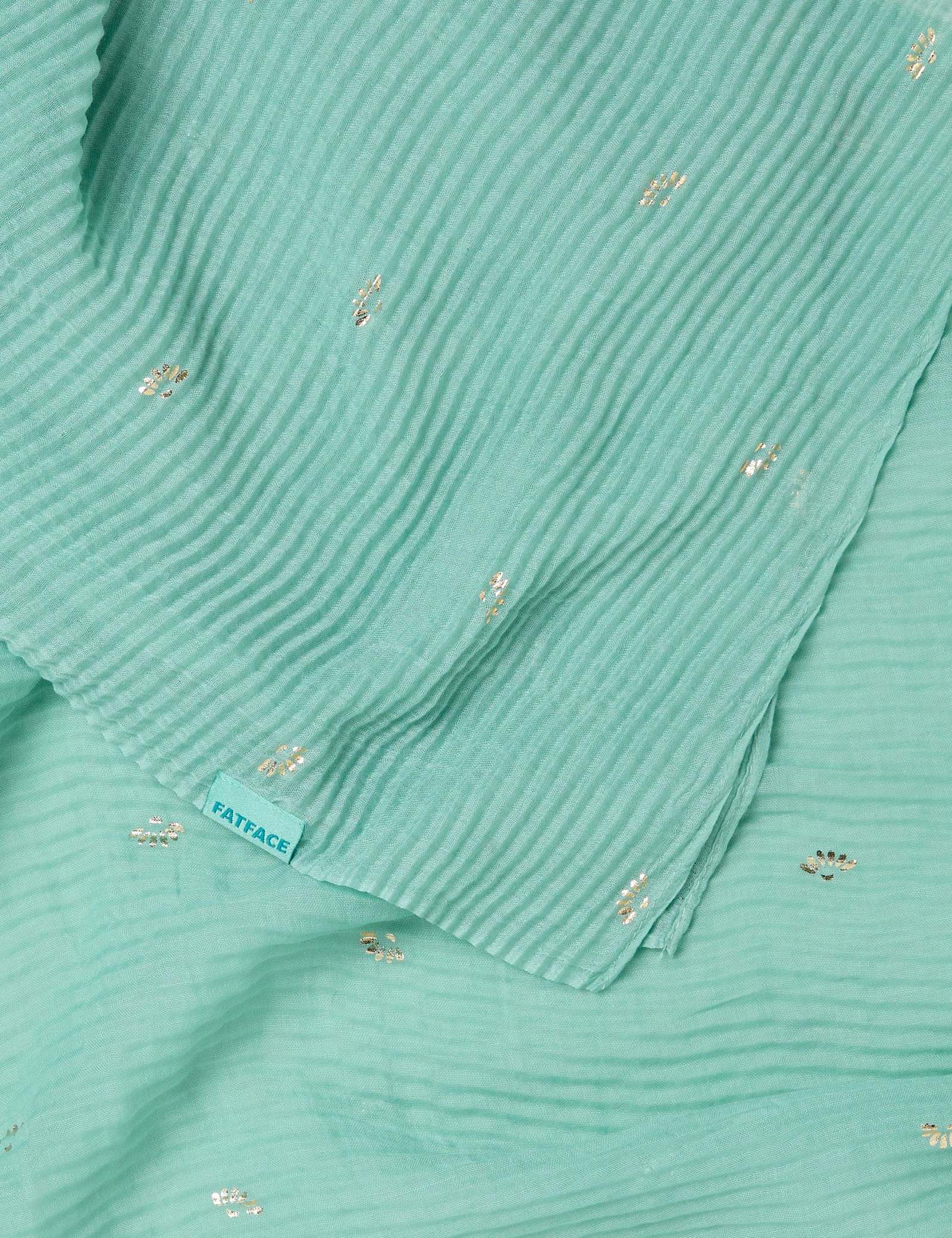 Printed Foil Pleated Scarf - image 1