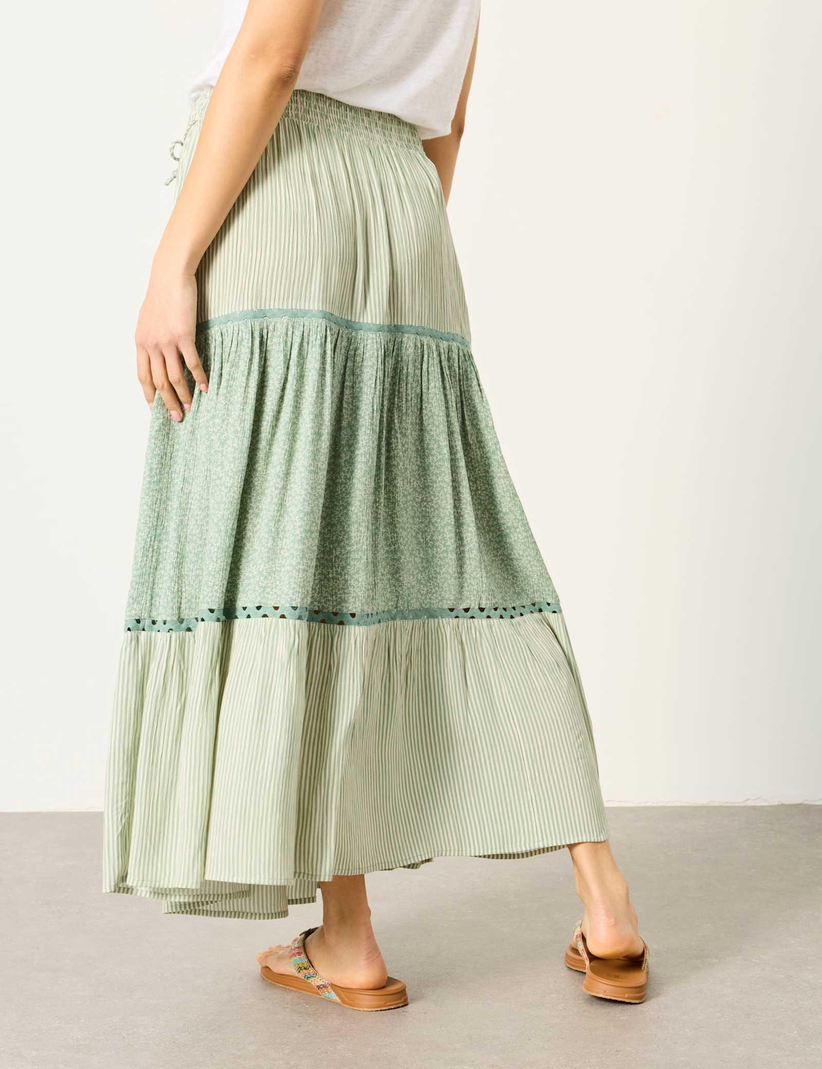 Printed Maxi Tiered Skirt - image 5