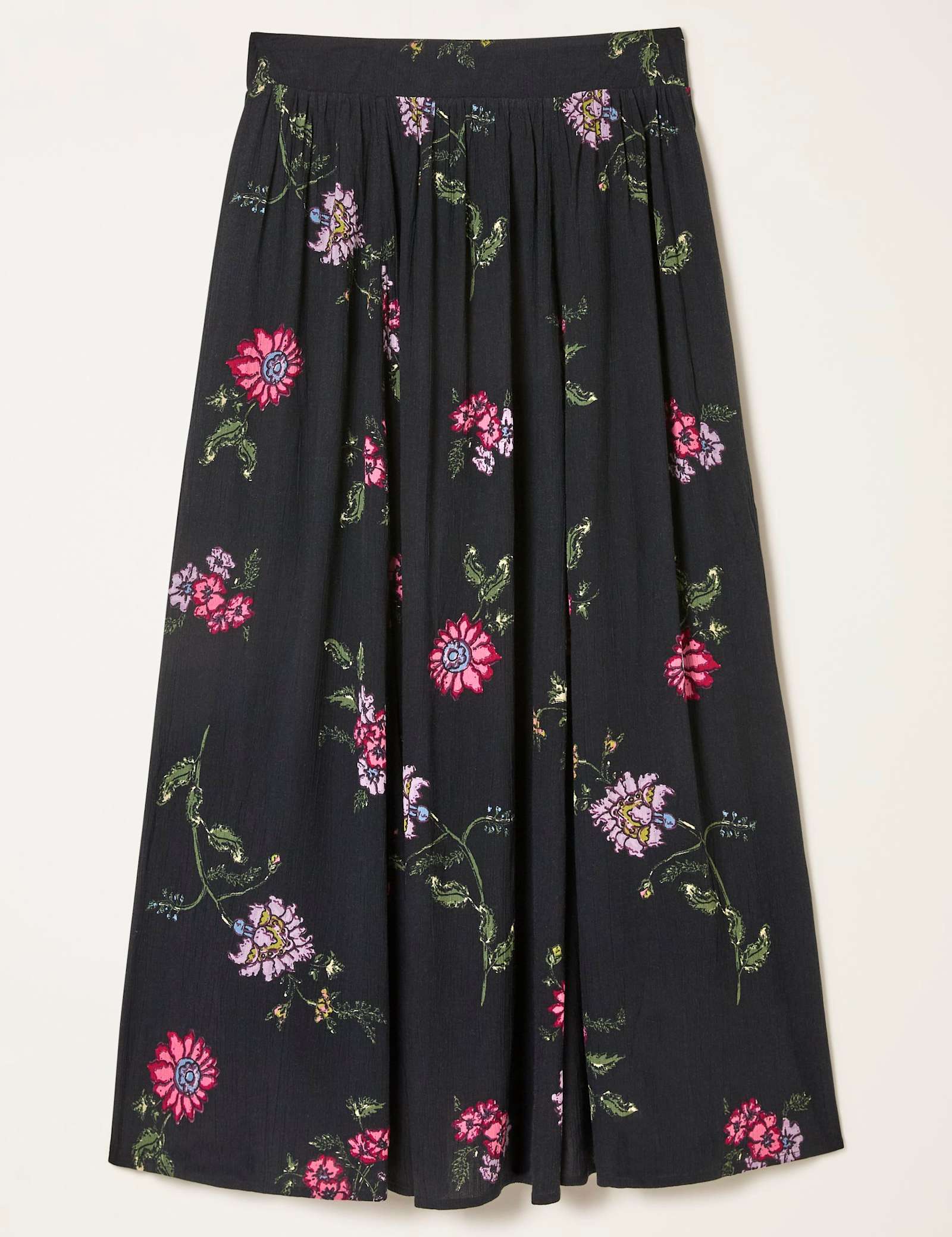Floral Midi A-Line Skirt - image 1
