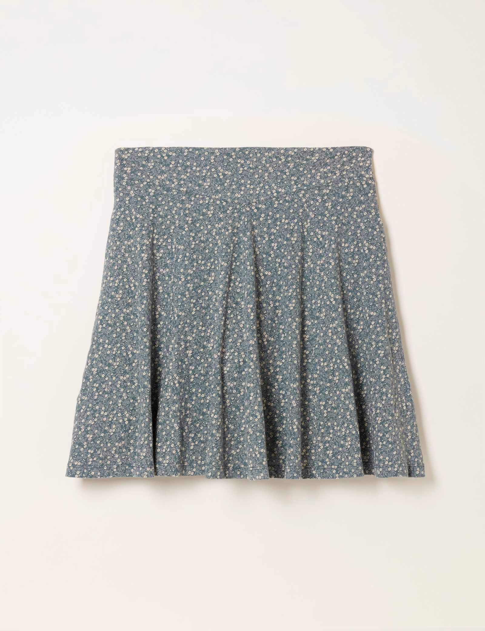 Cotton Rich Floral Mini A-Line Skirt - image 1