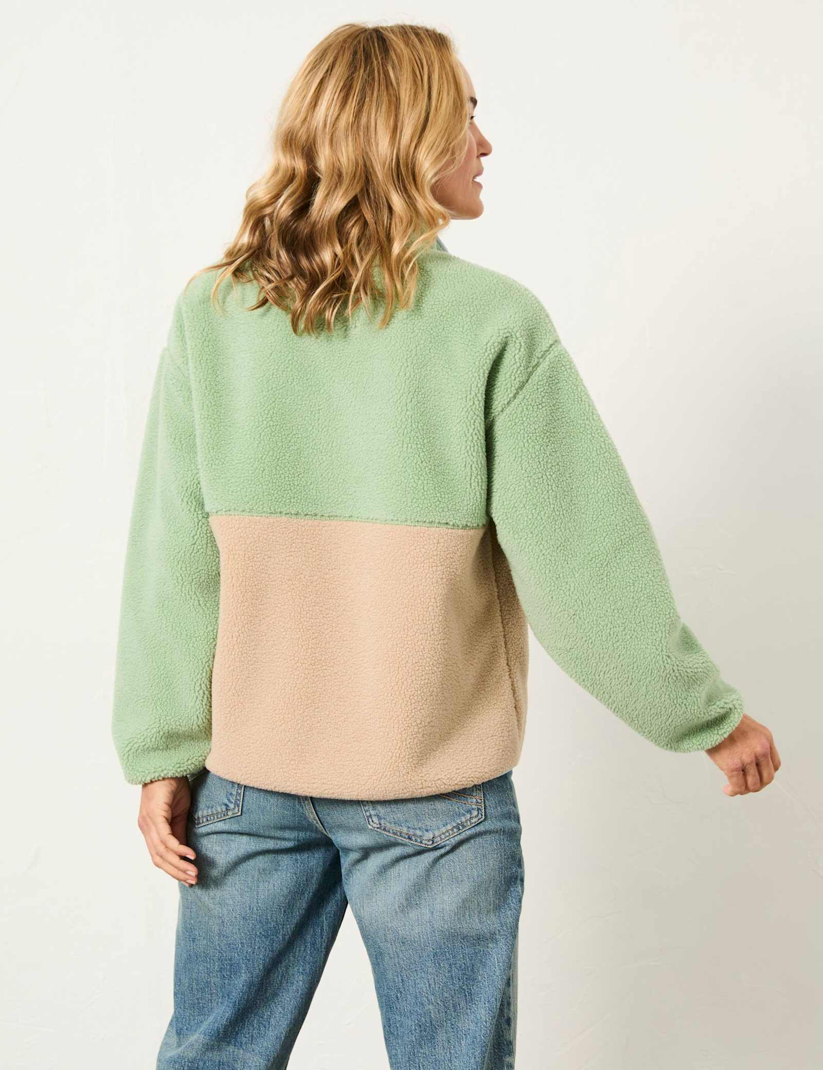 Colour Block Zip Up Fleece Jacket - image 5