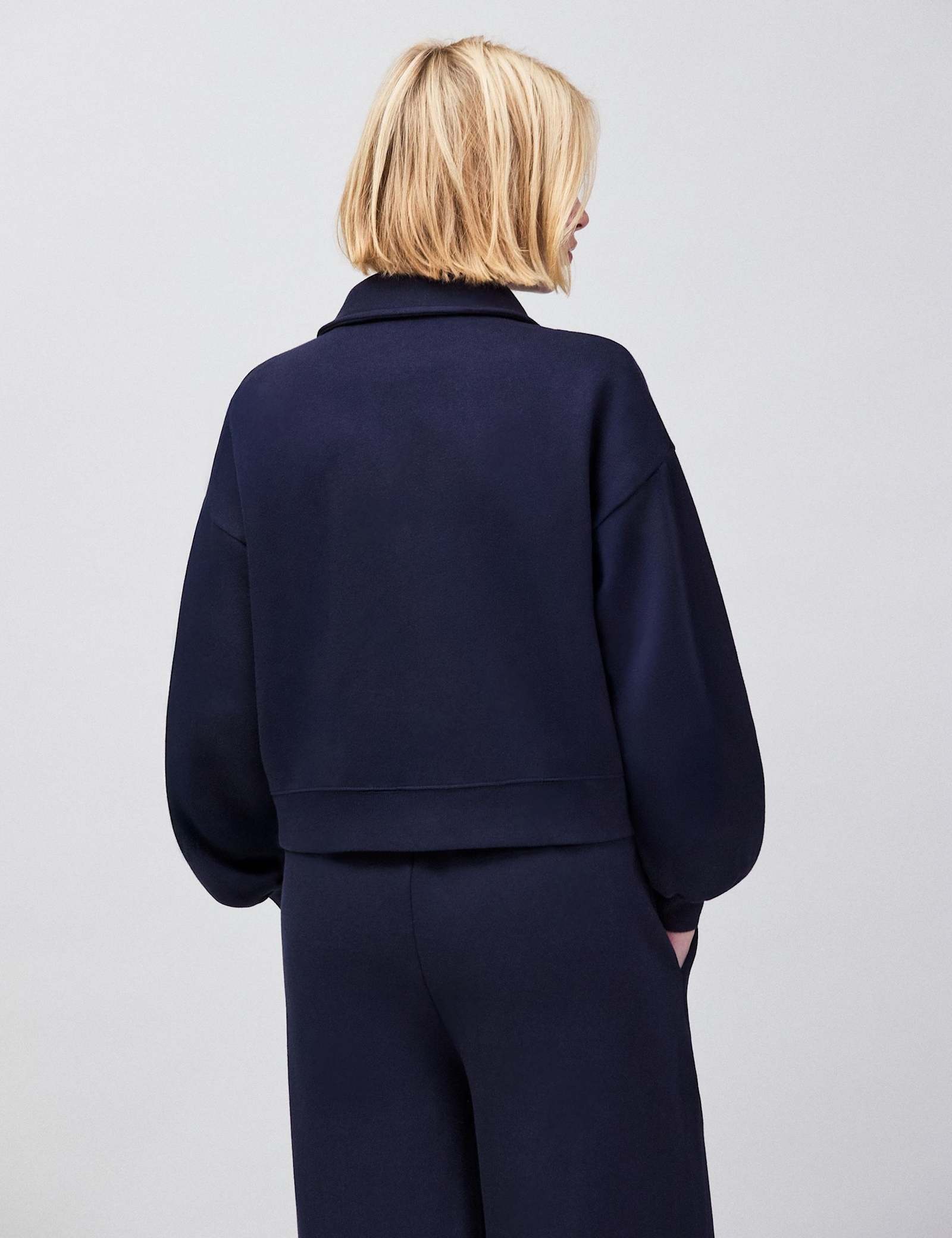 Cotton Rich Collared Sweatshirt Bomber Jacket - image 4