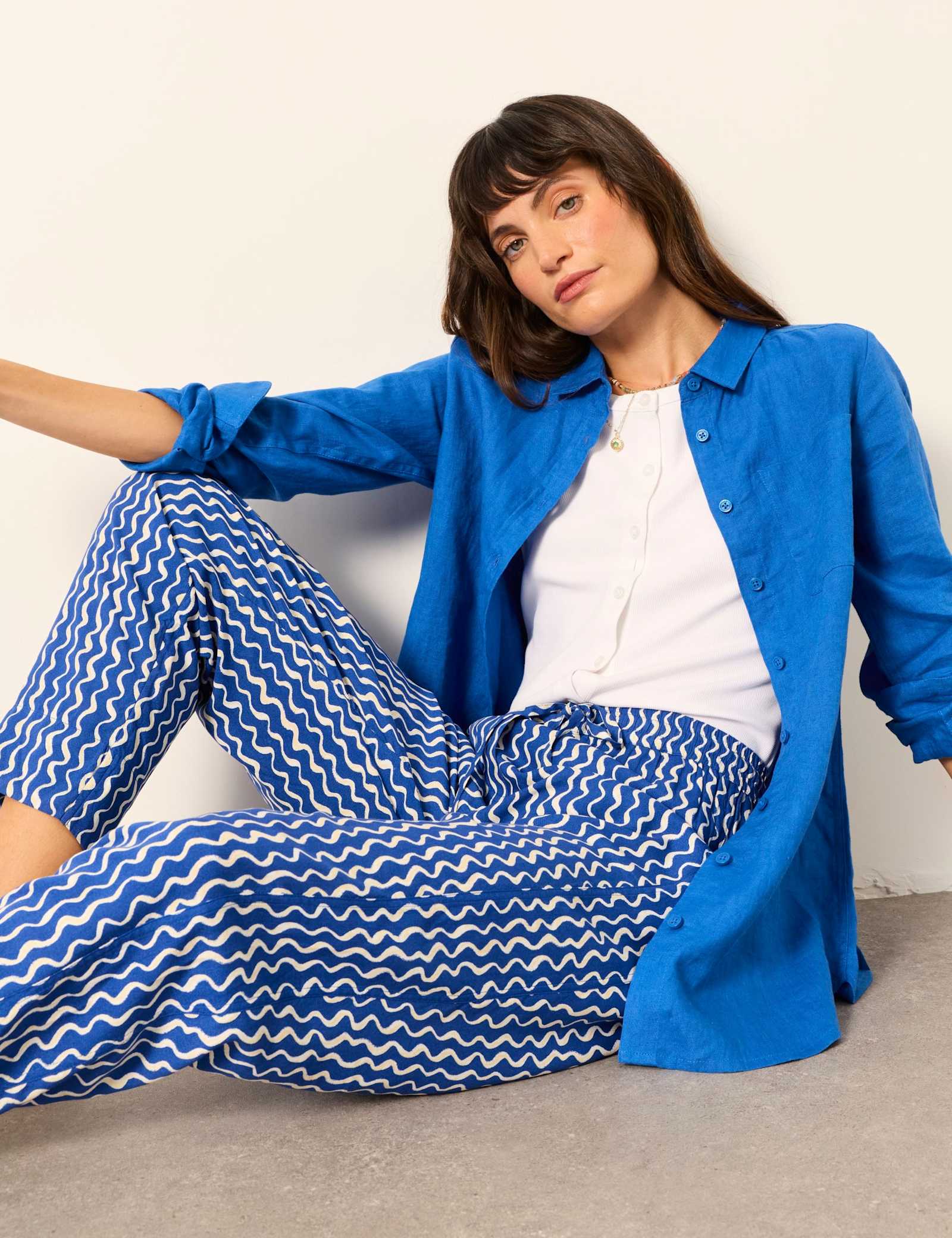Striped Drawstring Tapered Trousers - image 3