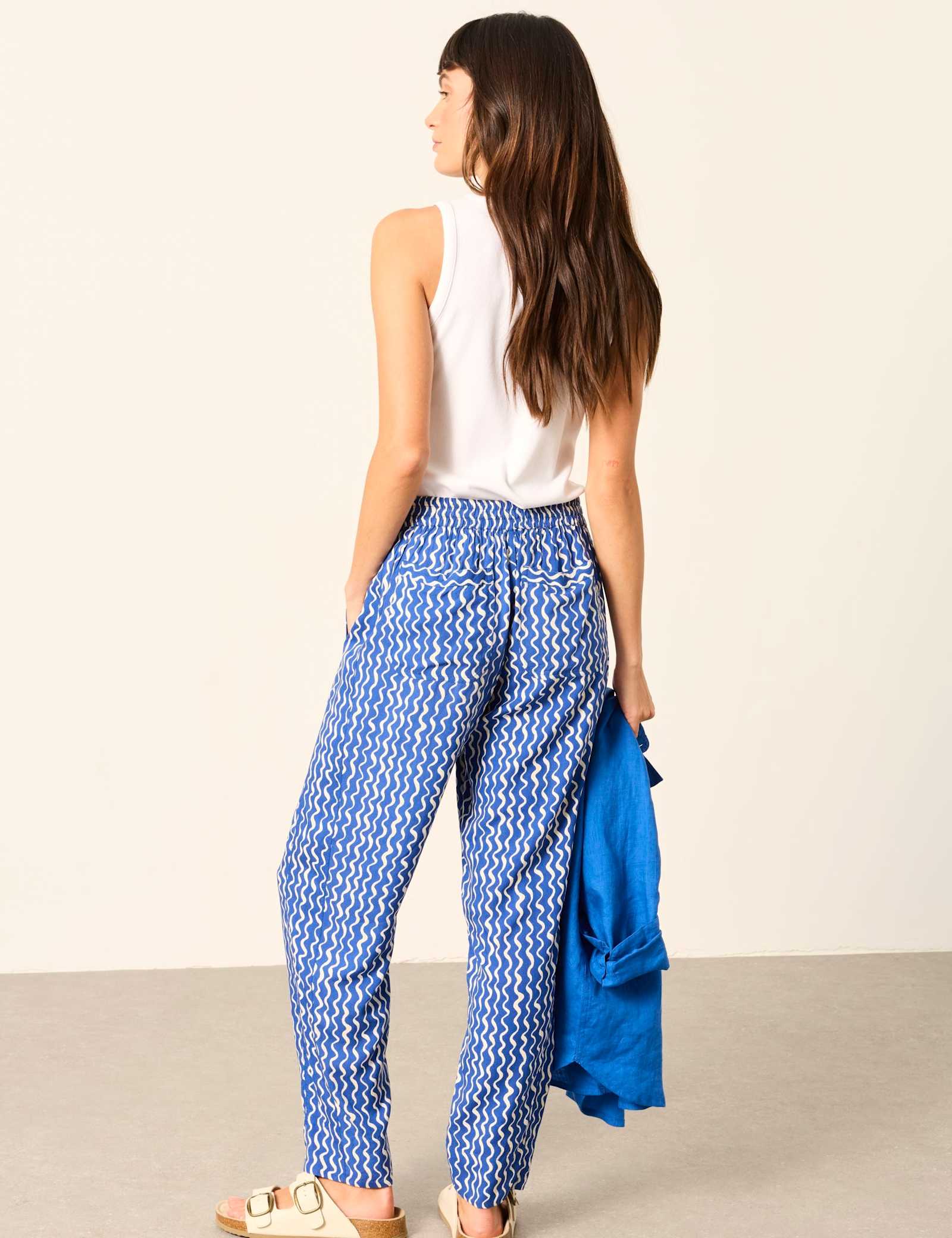 Striped Drawstring Tapered Trousers - image 5
