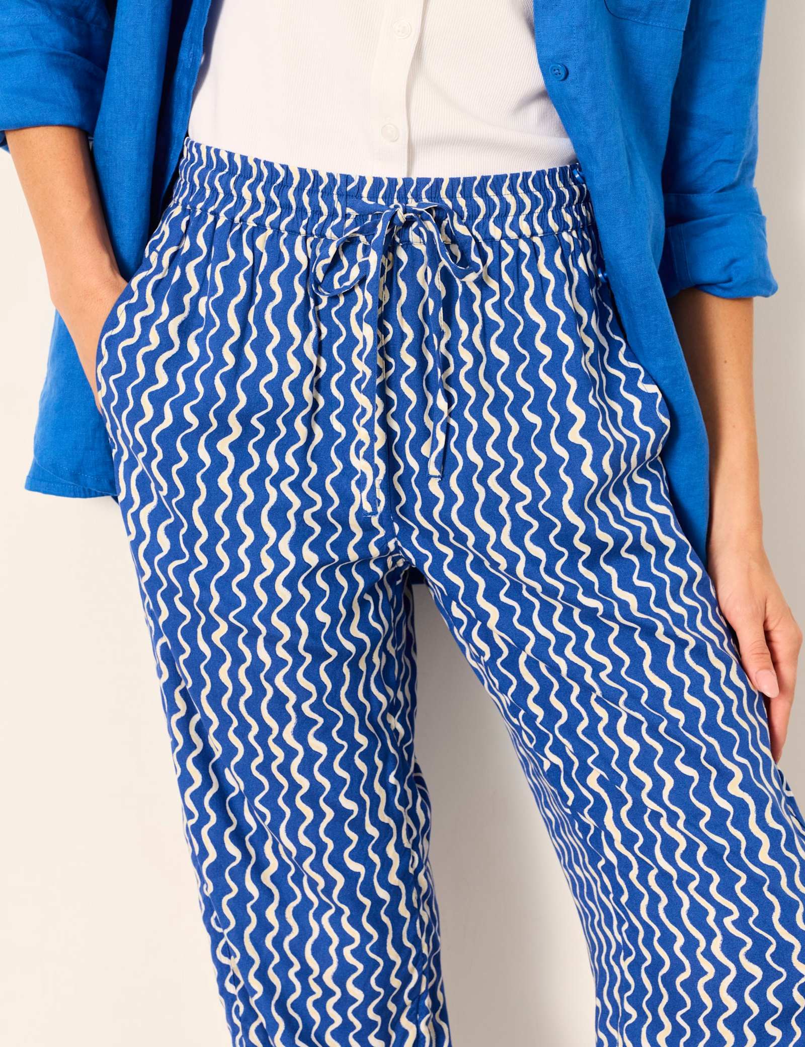 Striped Drawstring Tapered Trousers - image 4