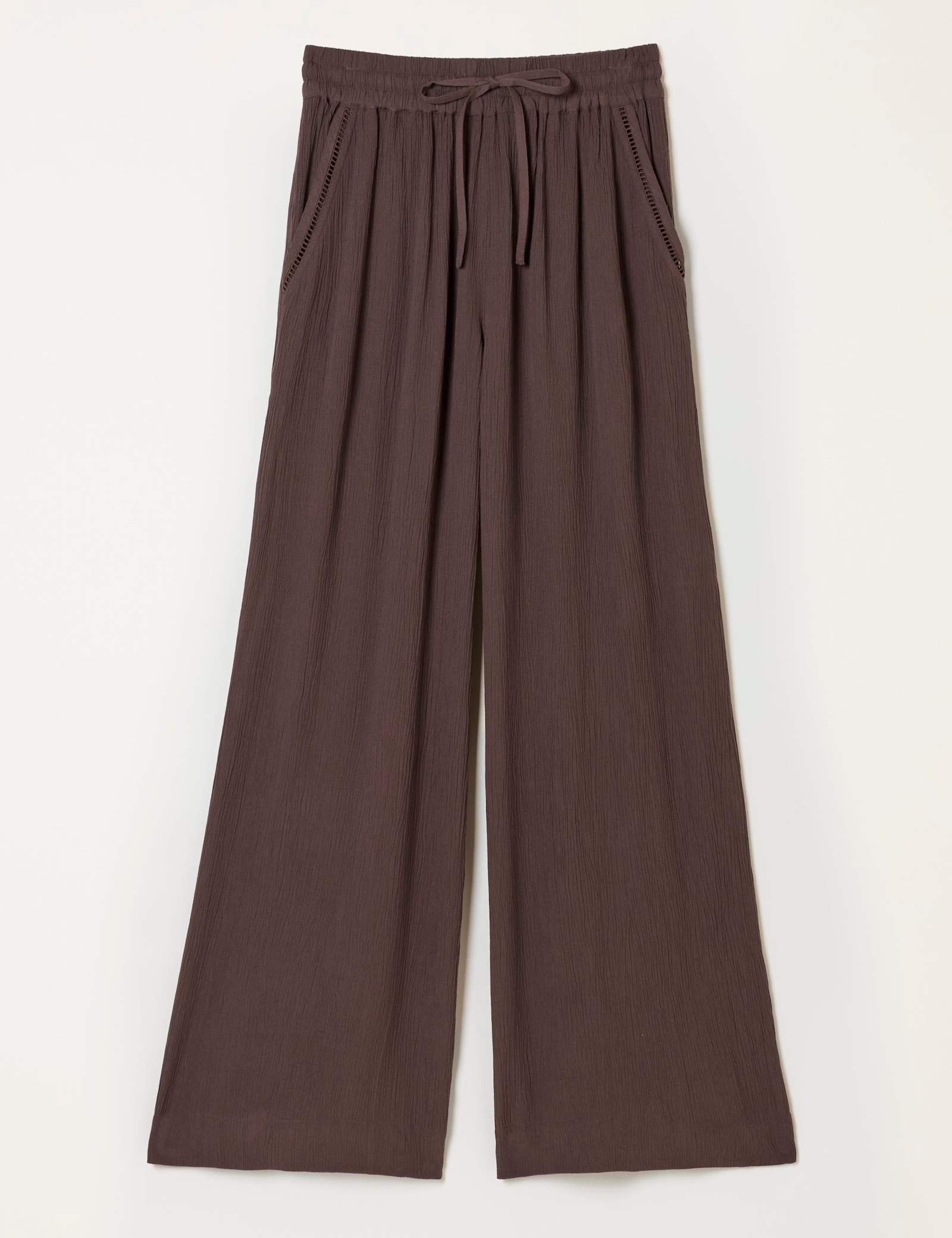 Textured Drawstring Pull On Trousers - image 1