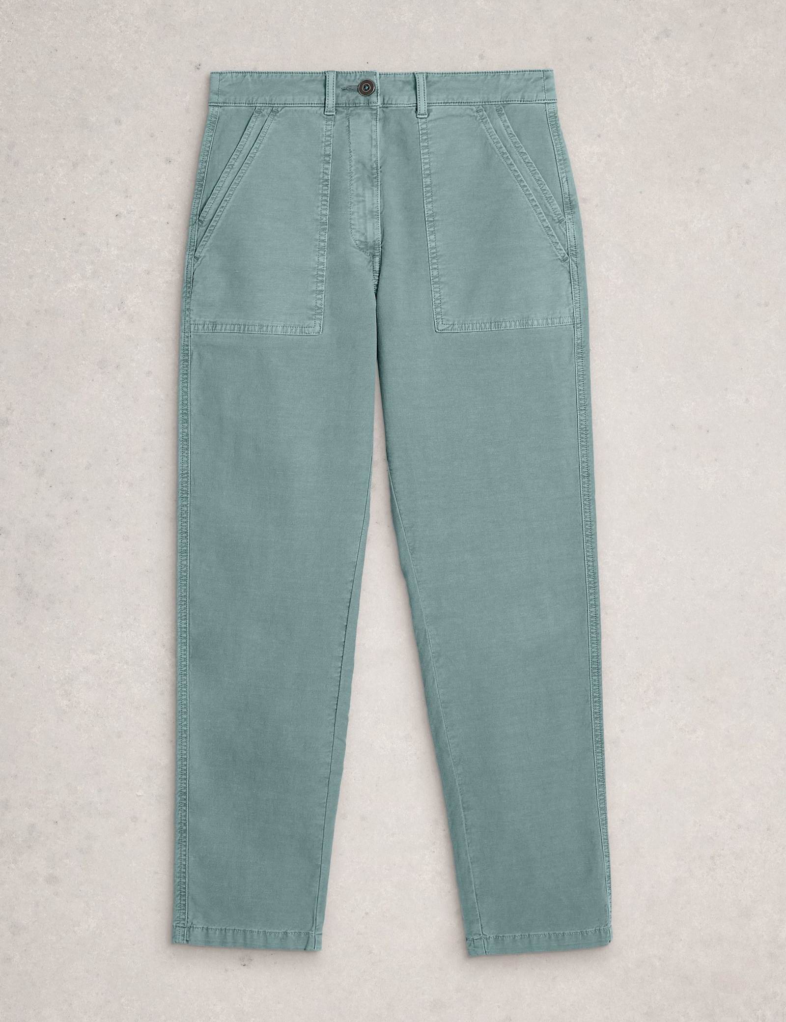 Cotton Rich Straight Leg Chinos with Linen - image 2