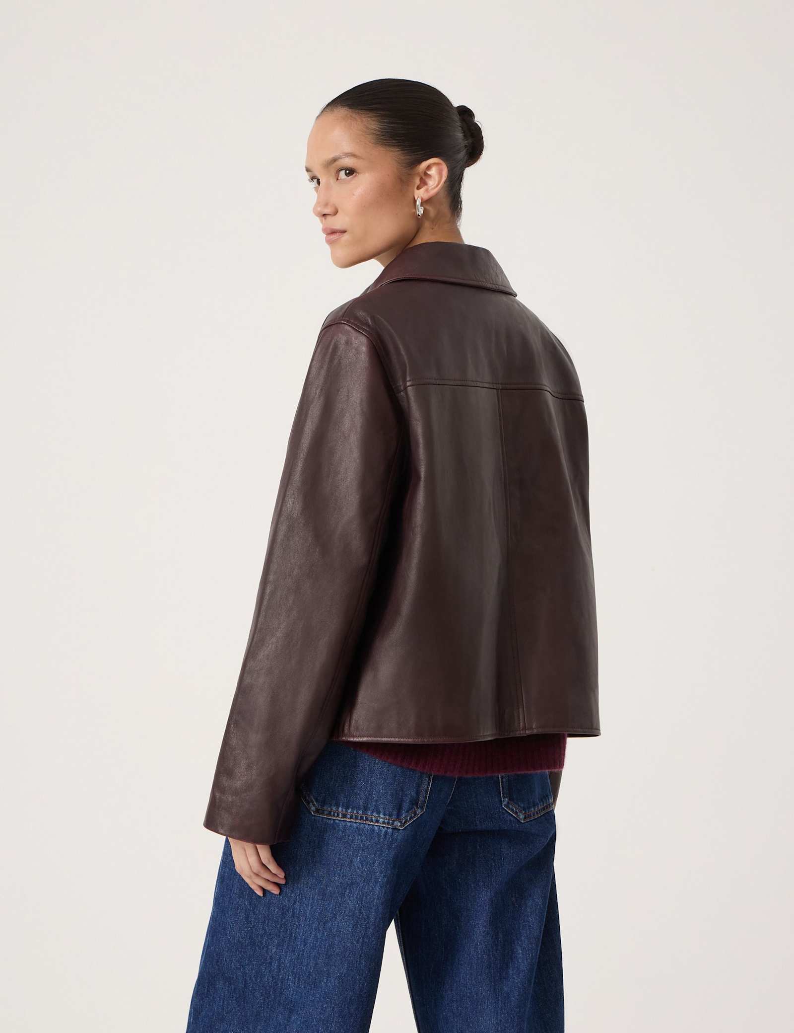 Leather Collared Jacket - image 4