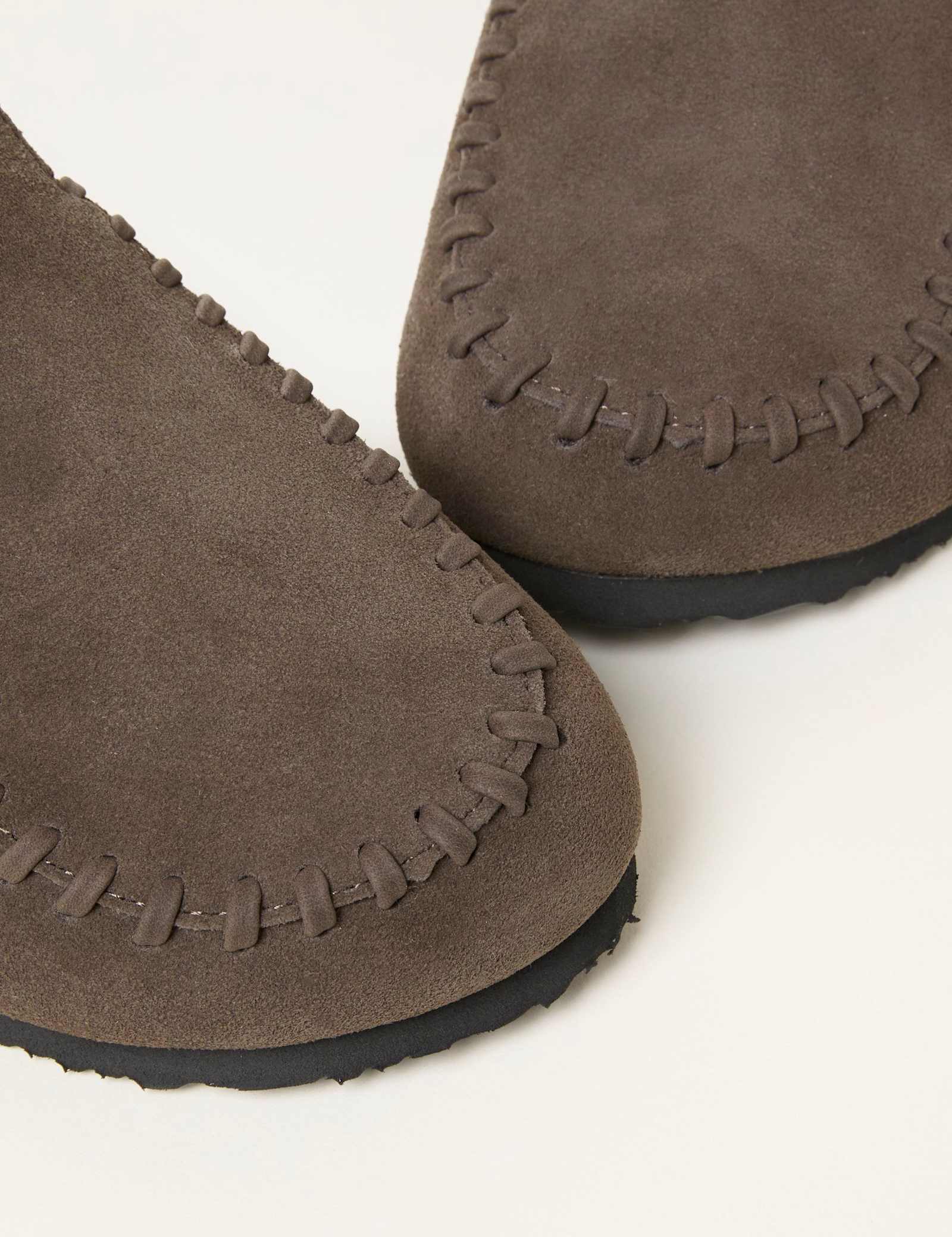 Suede Buckle Flat Clogs - image 3