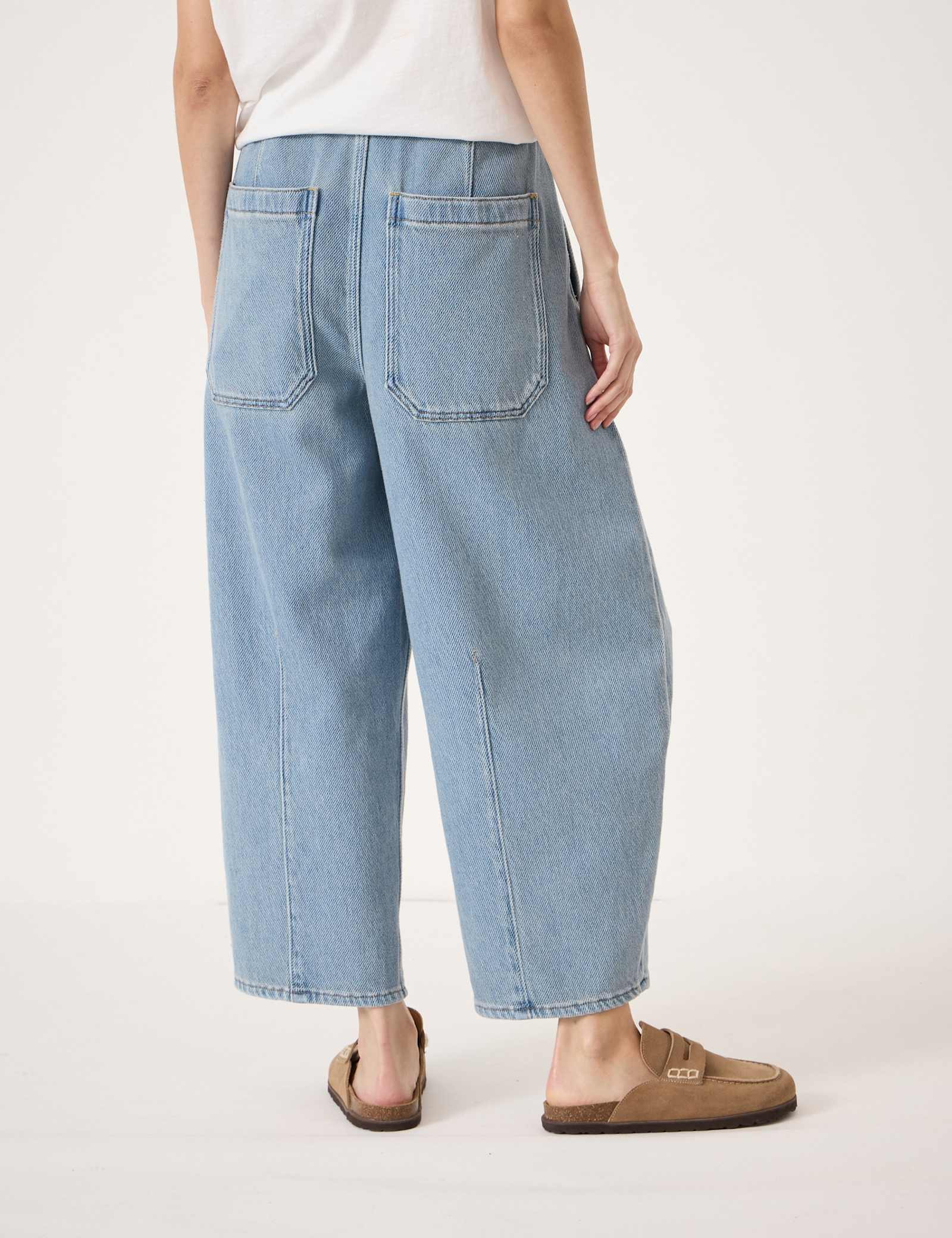 Supersoft Elasticated High Waisted Barrel Jeans - image 4