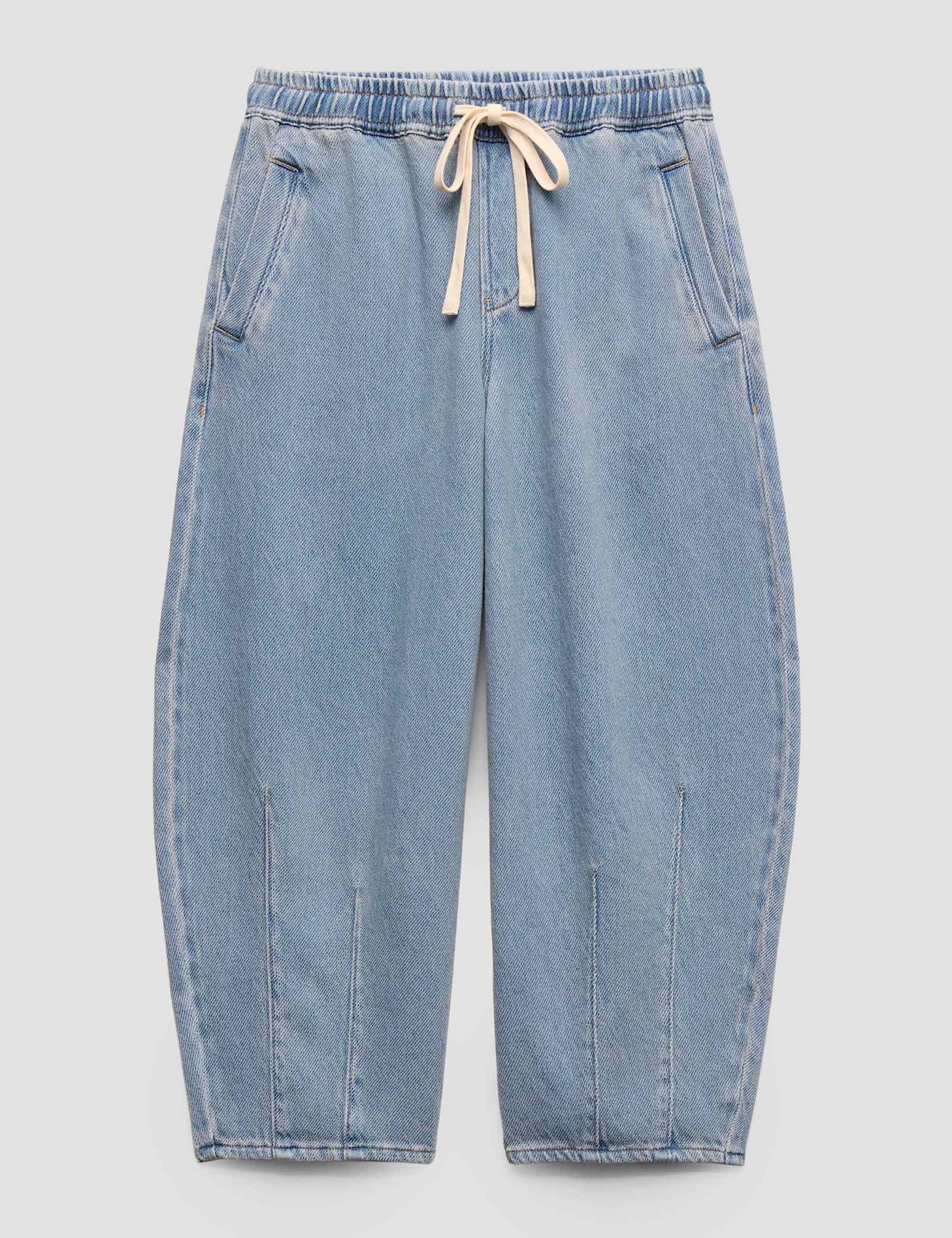 Supersoft Elasticated High Waisted Barrel Jeans - image 1