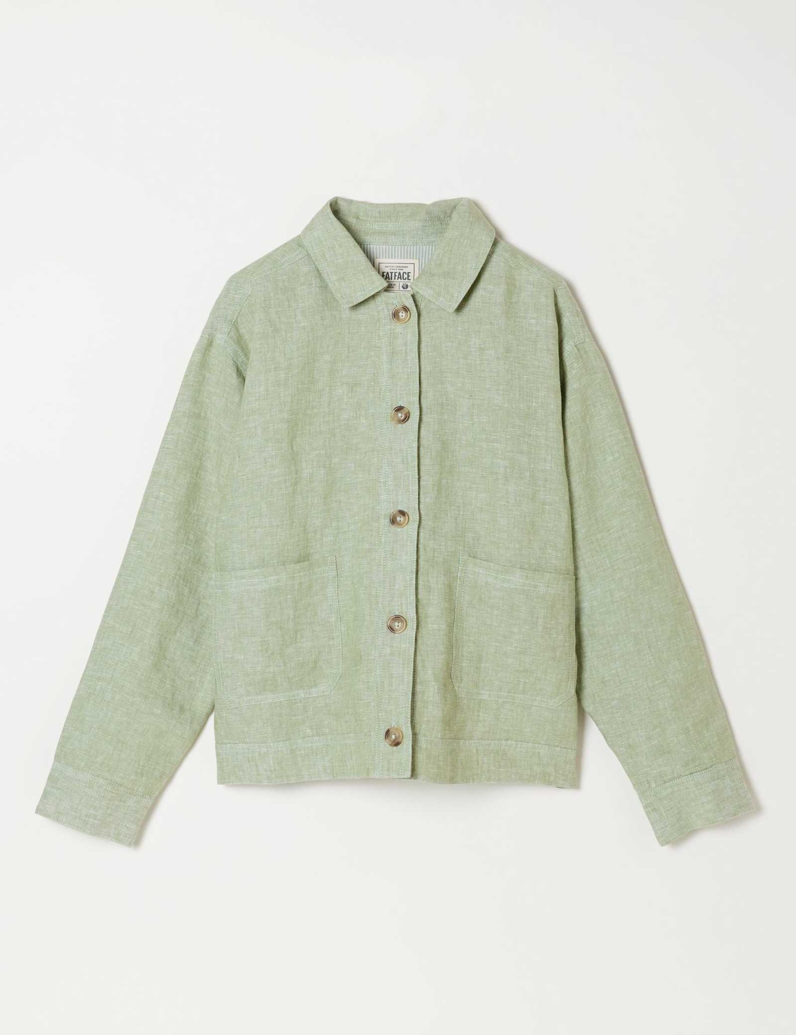 Pure Linen Lightweight Collared Jacket - image 2