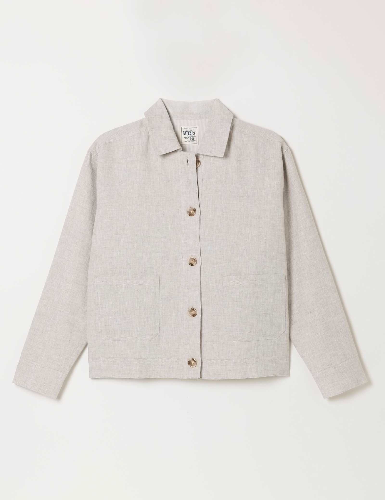Pure Linen Lightweight Collared Jacket - image 1
