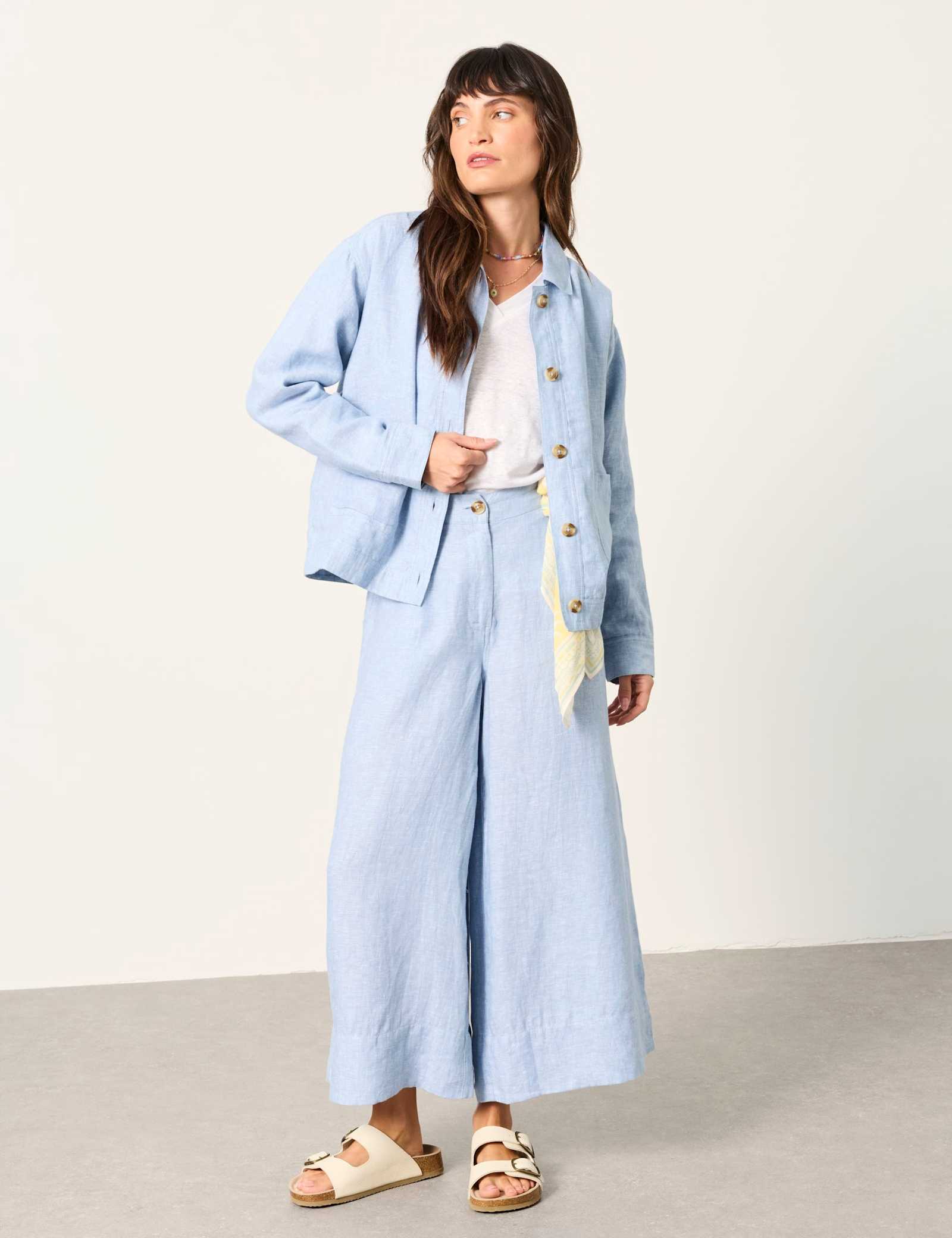 Pure Linen Lightweight Collared Jacket - image 5