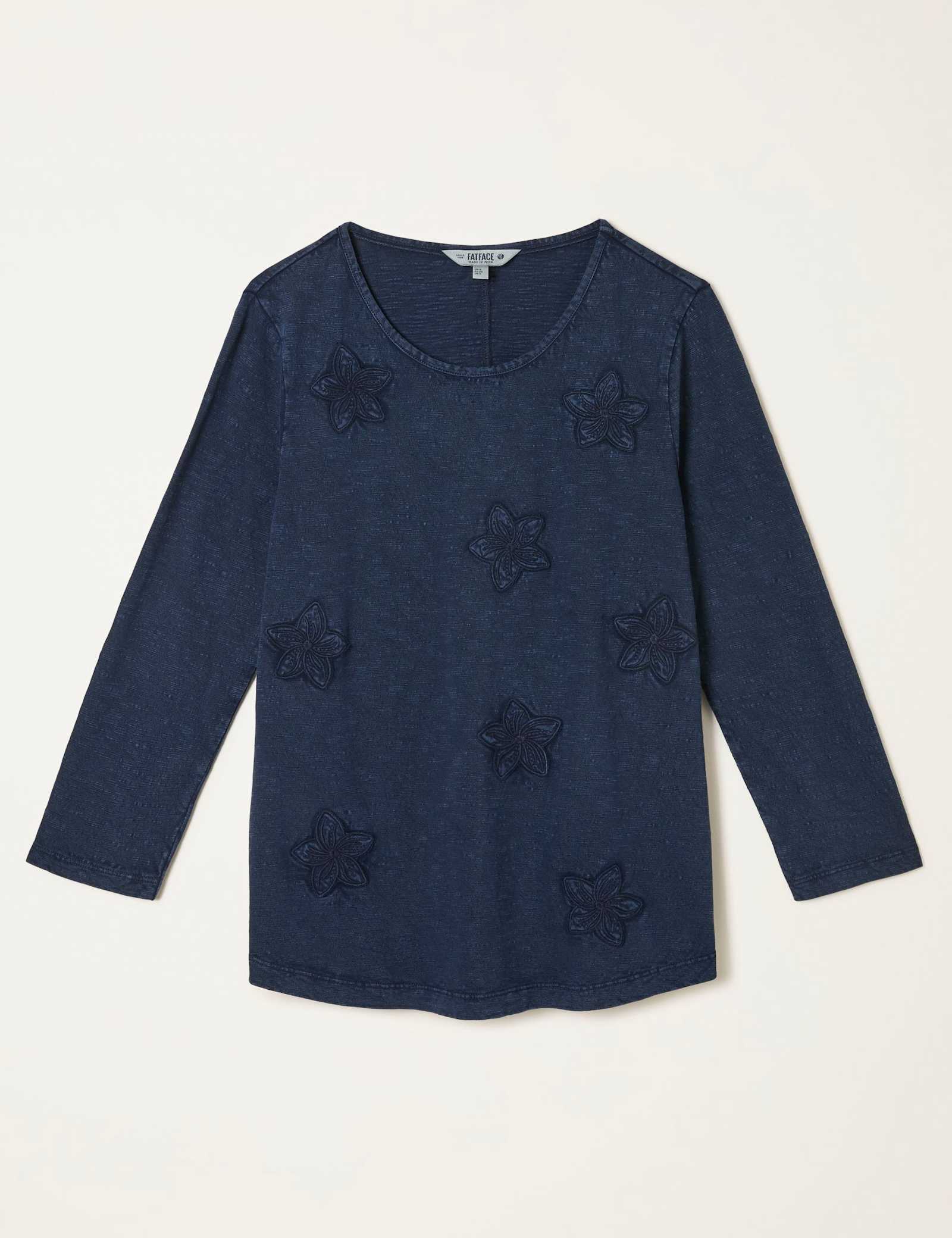 Pure Cotton Floral Embroidered Top - image 1