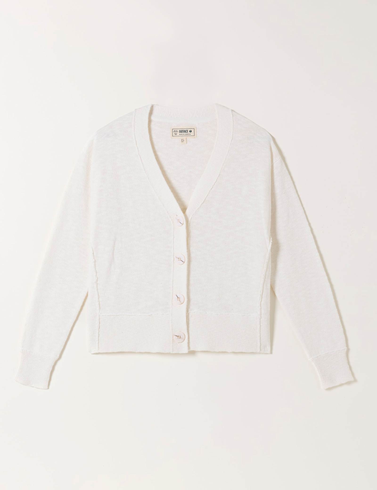 Pure Cotton Textured V-Neck Cardigan - image 1